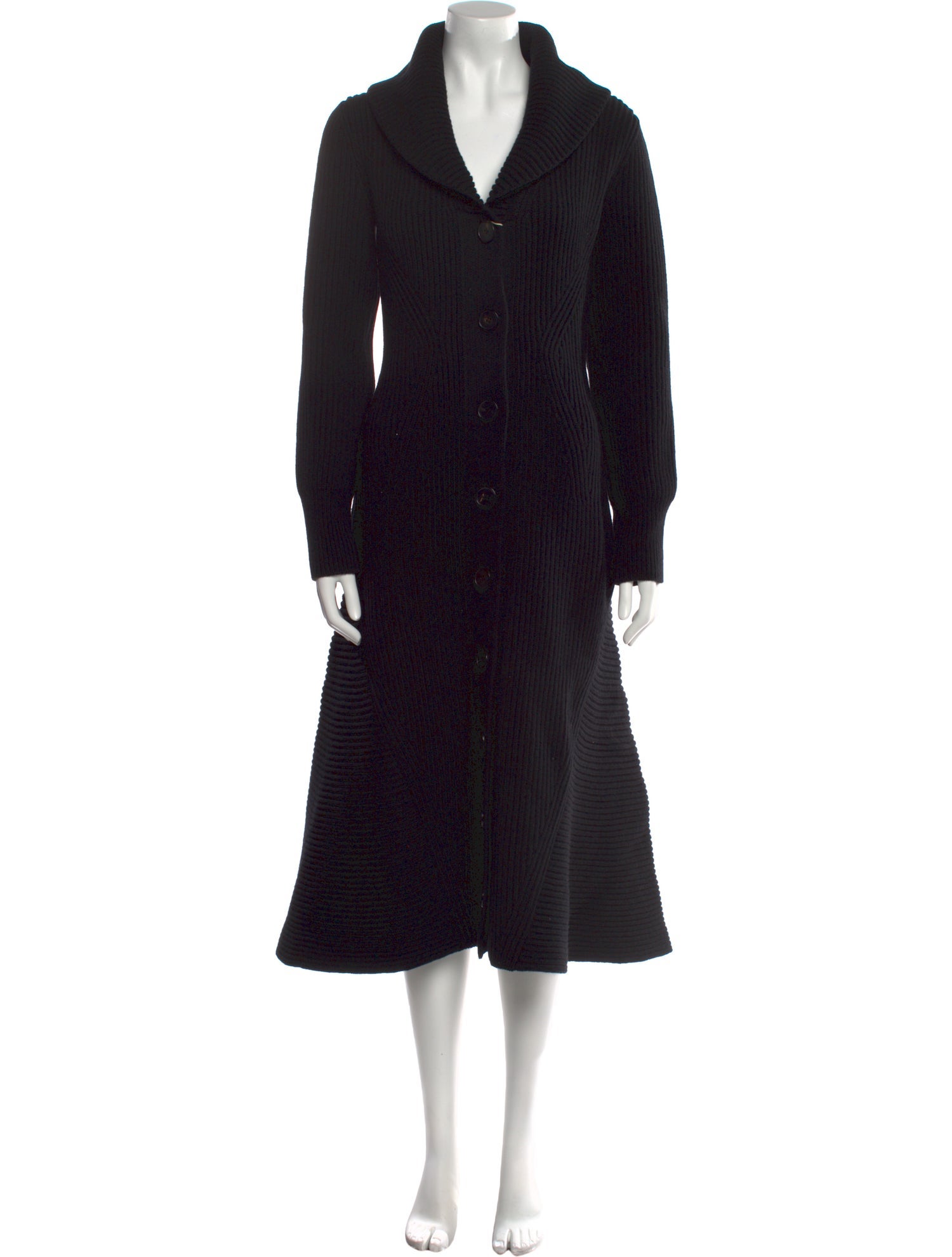 Alexander McQueen Wool Midi Length Dress