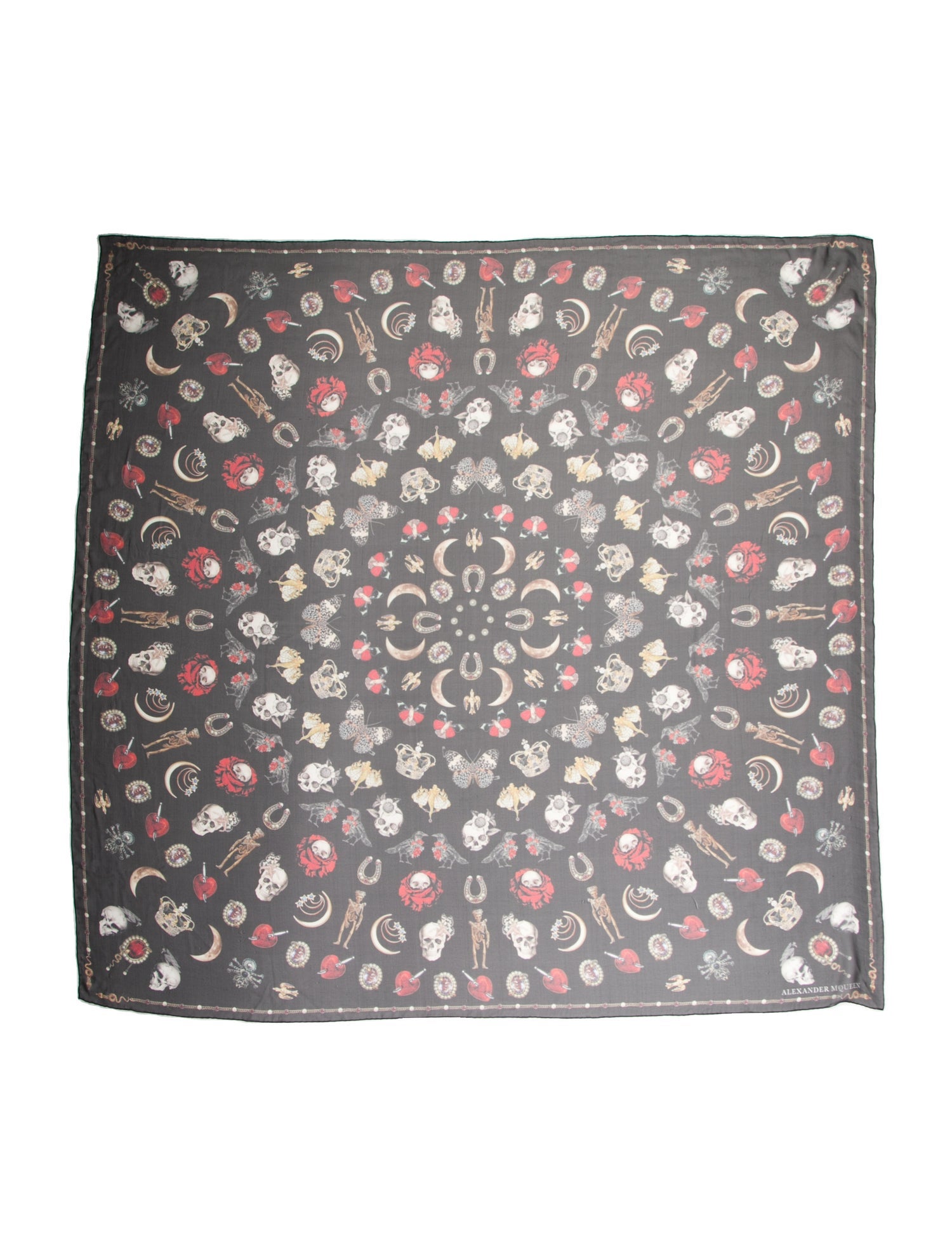 Alexander McQueen Silk Printed Scarf
