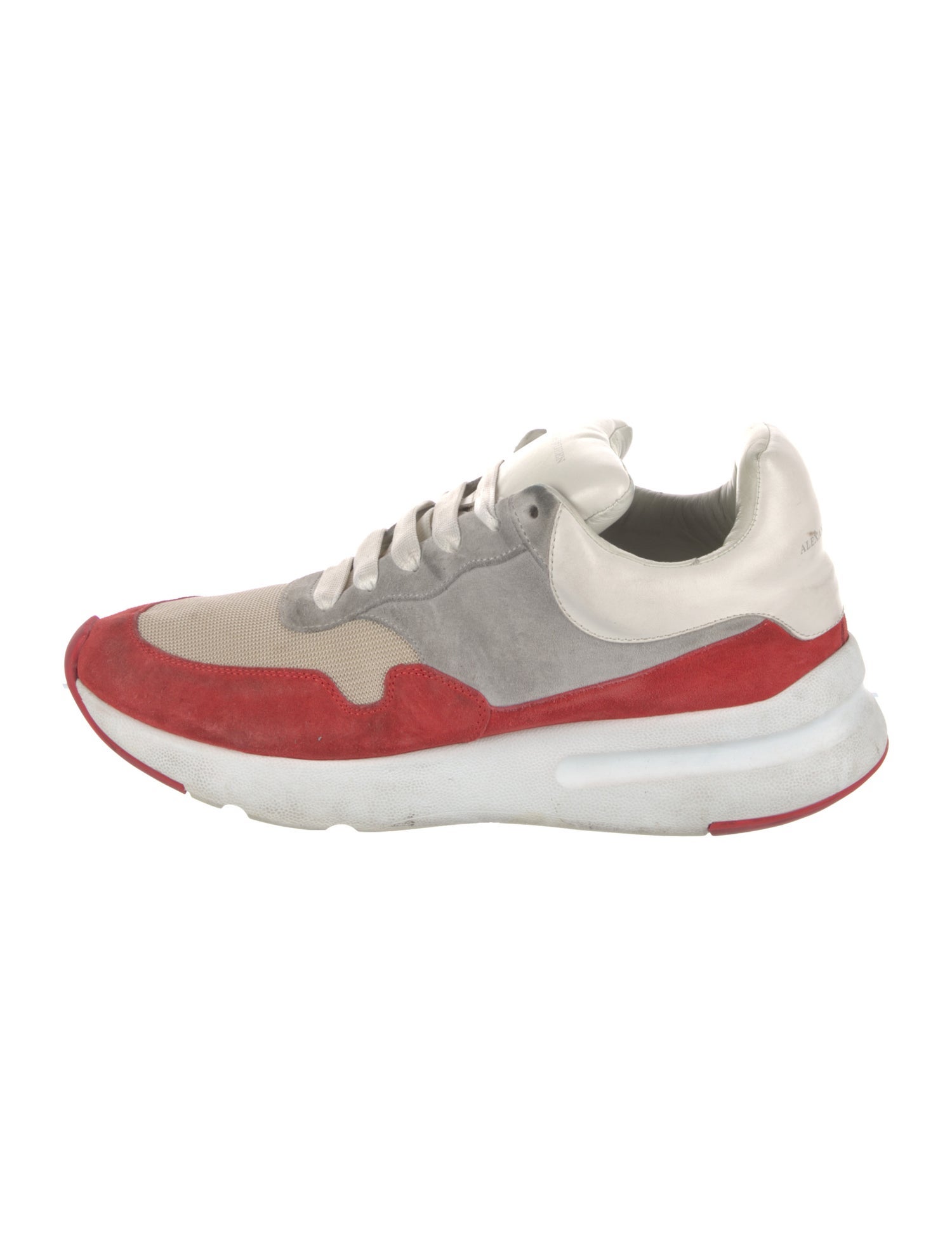 Alexander McQueen Suede Colorblock Pattern Sneakers