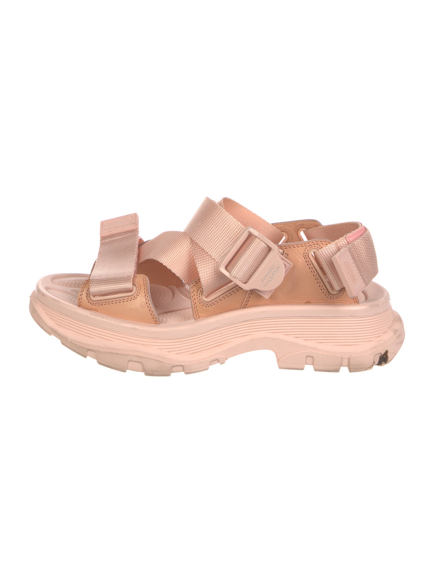 Alexander McQueen Leather Slingback Sandals