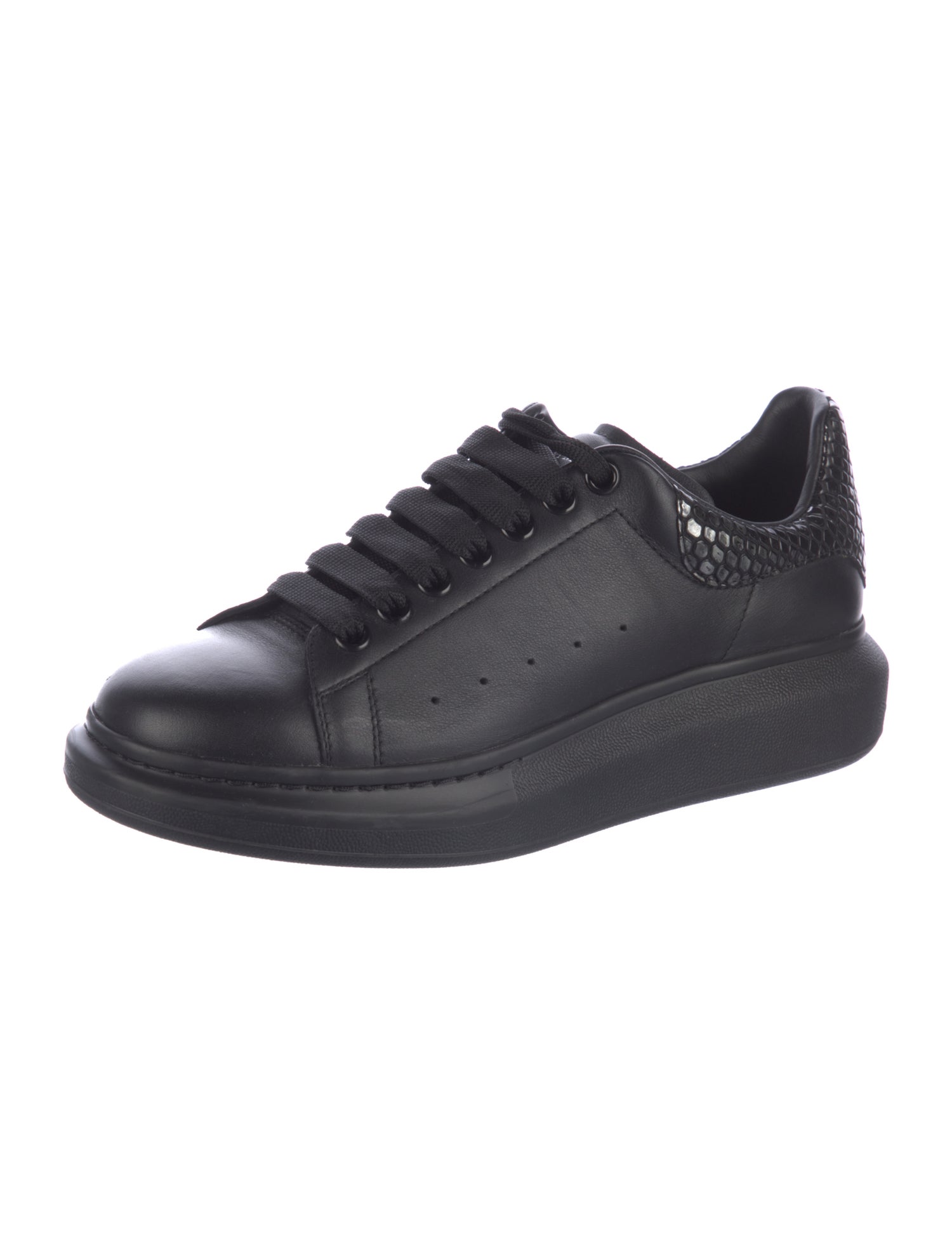 Alexander McQueen Leather Crystal Embellishments Sneakers