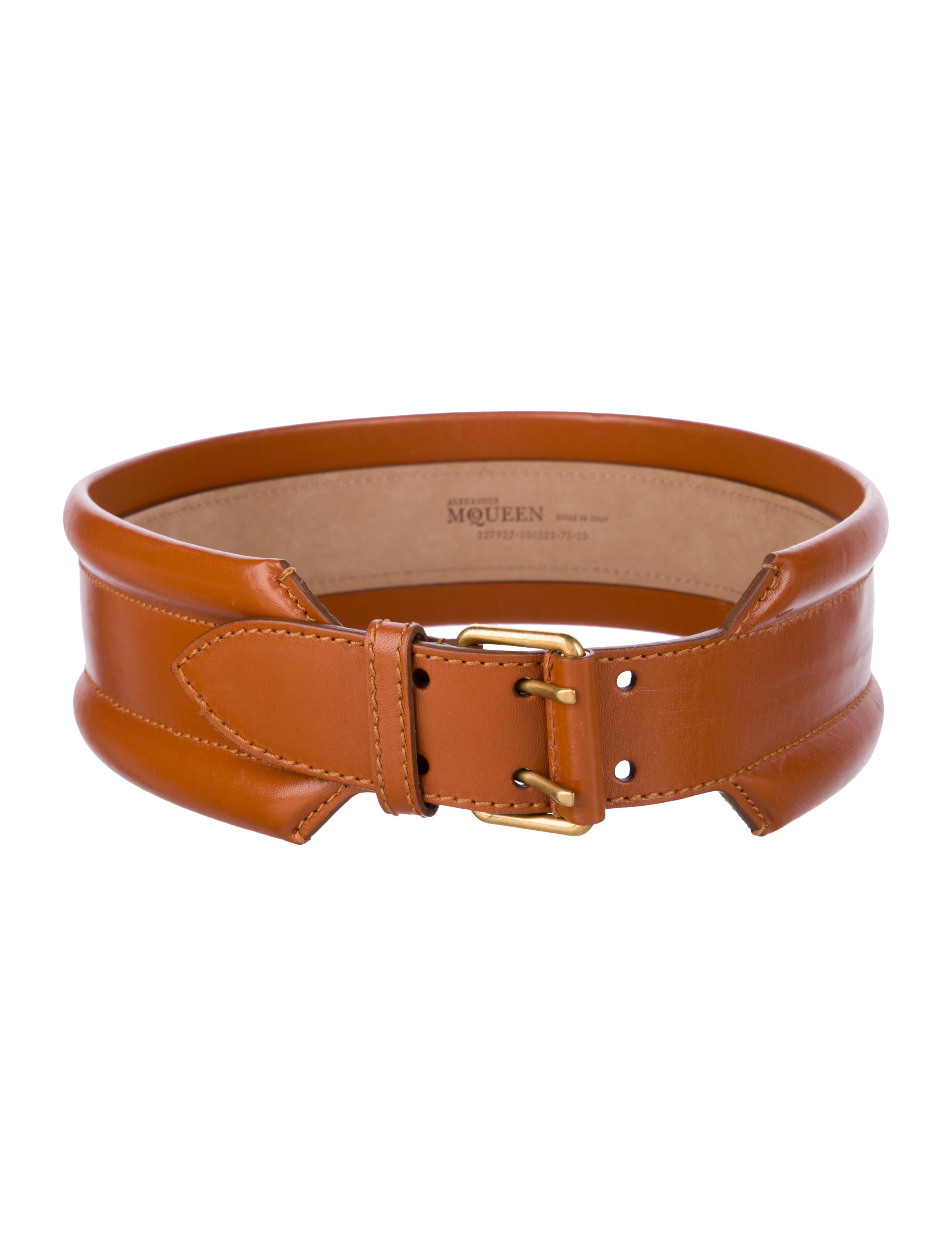 Alexander McQueen Wide Leather Waist Belt