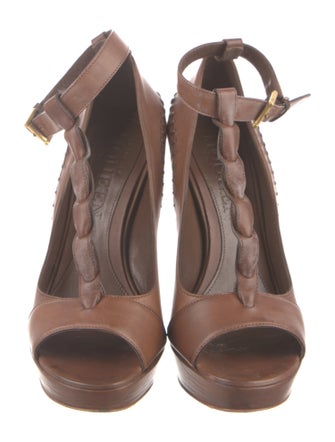 Alexander McQueen Leather T-Strap Pumps