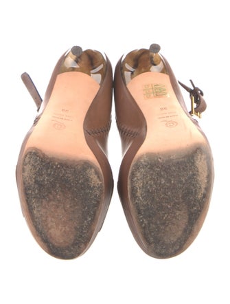 Alexander McQueen Leather T-Strap Pumps