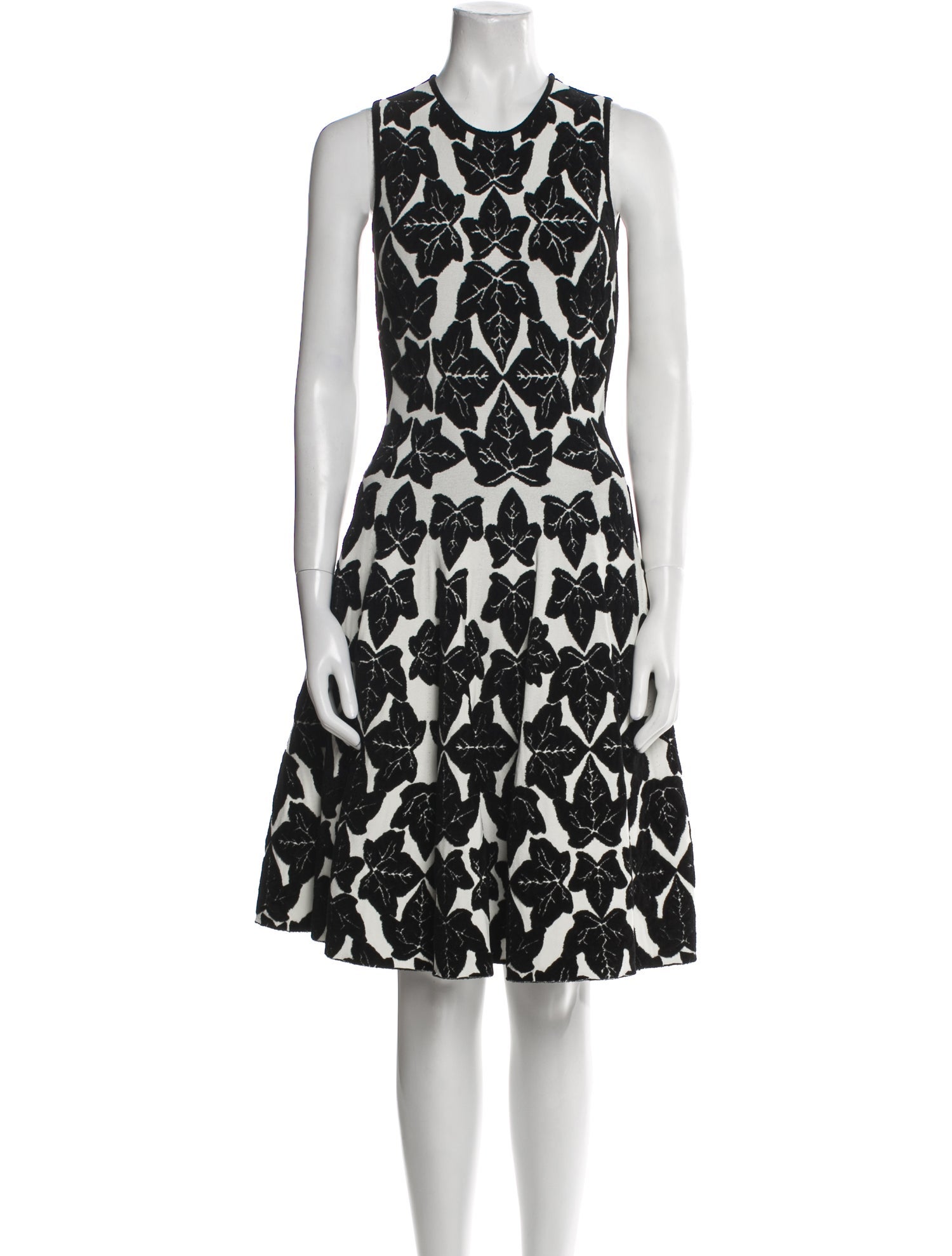 Alexander McQueen Floral Print Knee-Length Dress