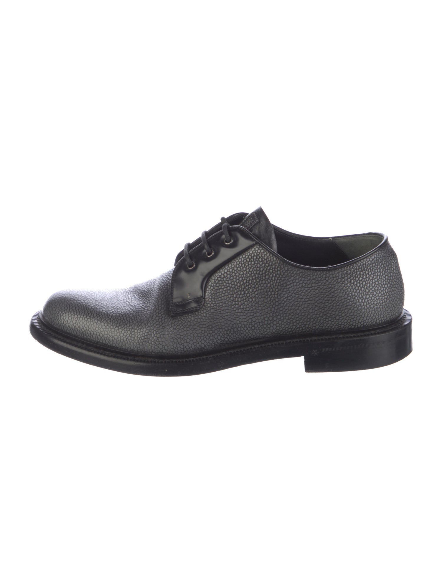 Alexander McQueen Embossed Leather Derby Shoes