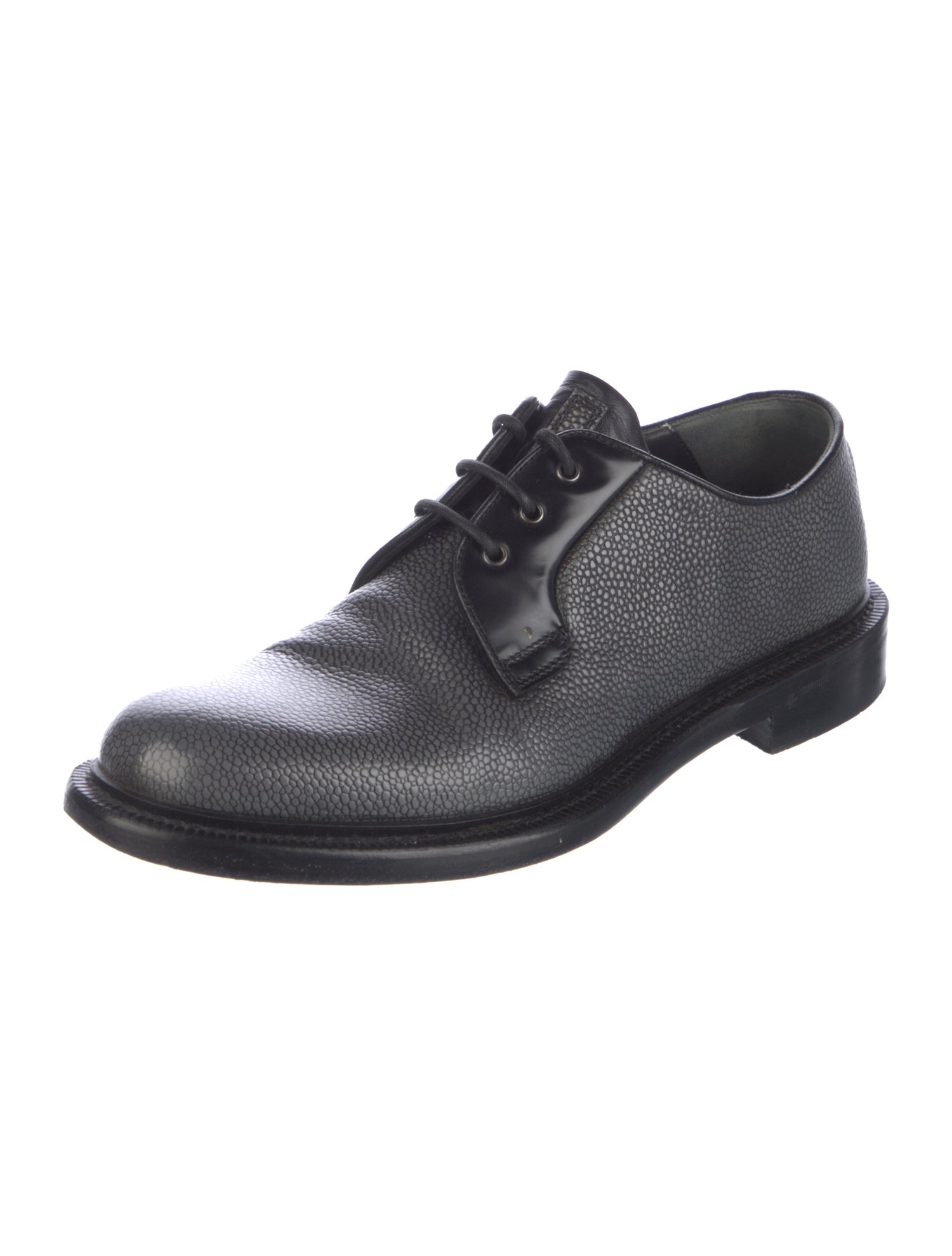 Alexander McQueen Embossed Leather Derby Shoes