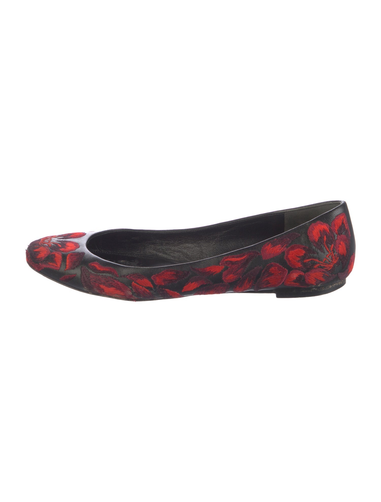 Alexander McQueen Leather Printed Ballet Flats