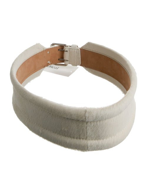 Alexander McQueen Wide Ponyhair Waist Belt