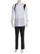 Alexander McQueen Colorblock Pattern Long Sleeve Tuxedo Shirt