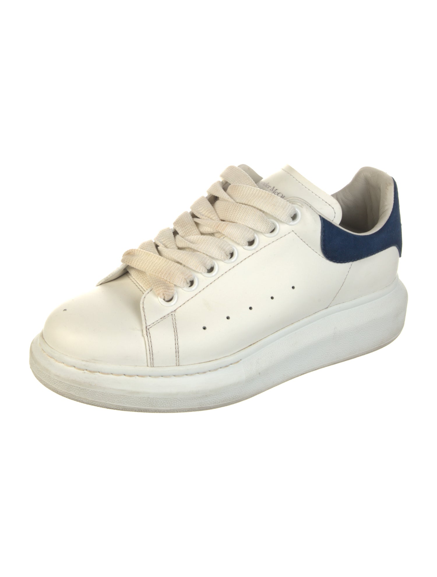 Alexander McQueen Leather Colorblock Pattern Sneakers