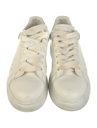 Alexander McQueen Leather Colorblock Pattern Sneakers