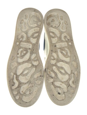 Alexander McQueen Leather Colorblock Pattern Sneakers