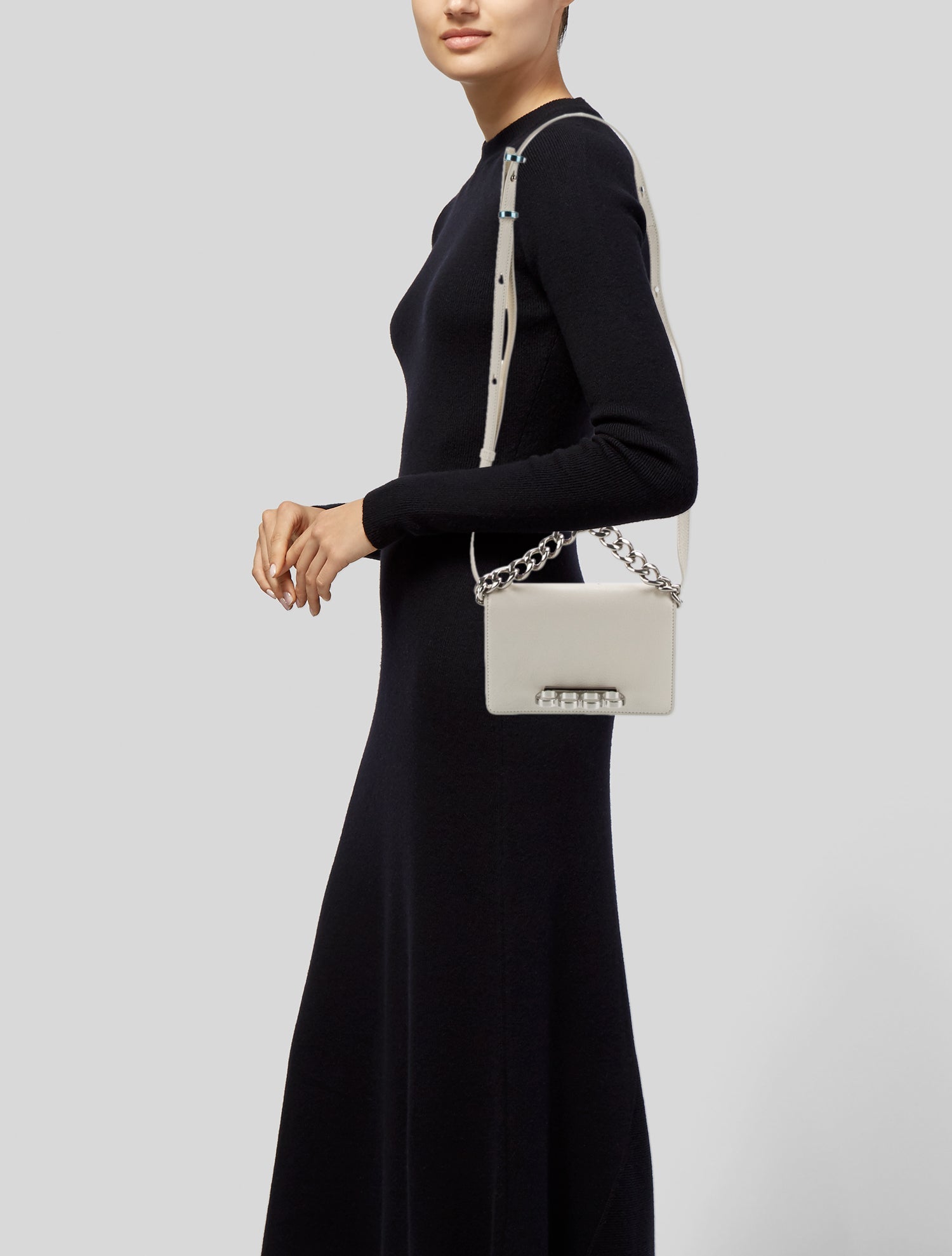 Alexander McQueen Leather Four Ring Crossbody