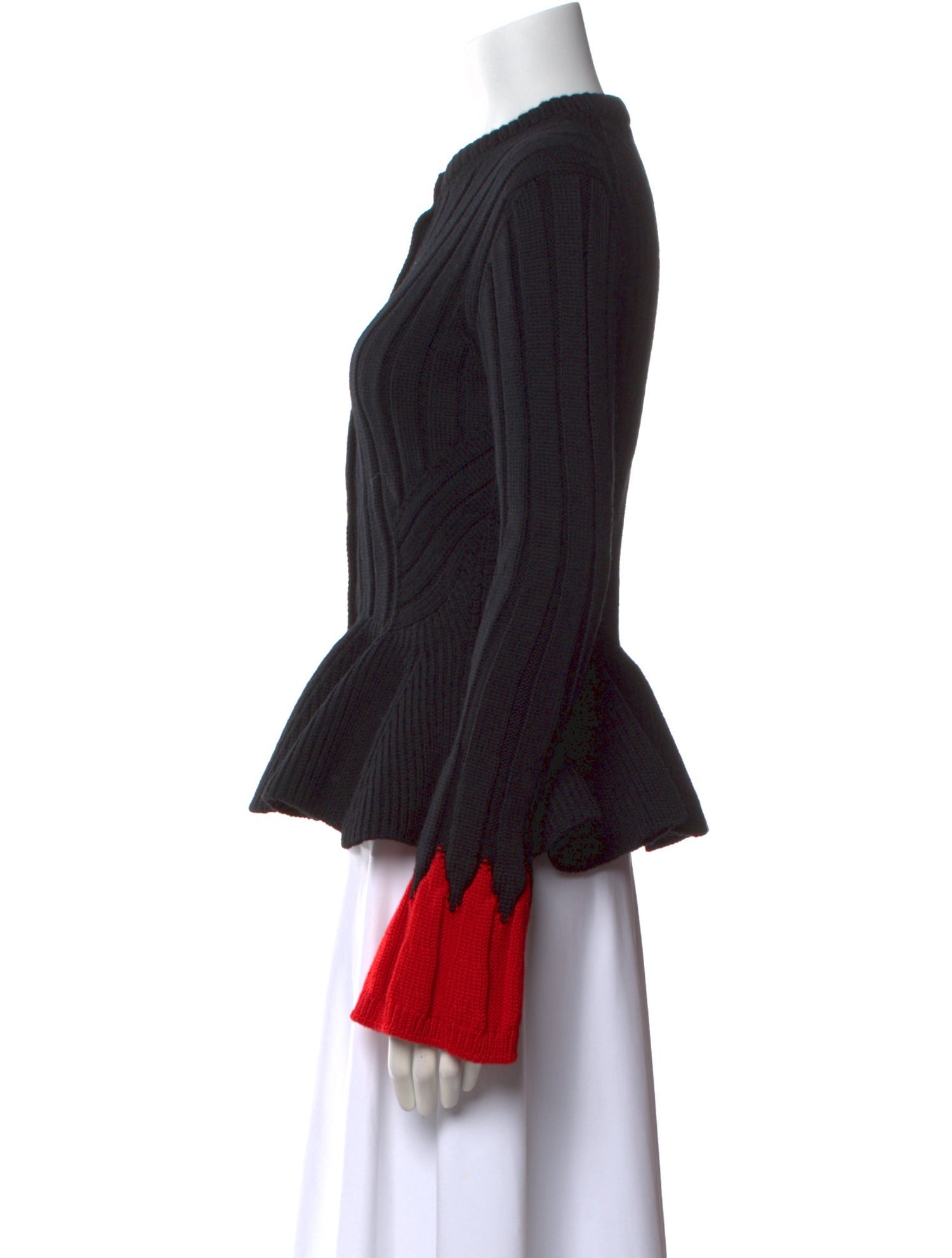 Alexander McQueen Wool Colorblock Pattern Sweater