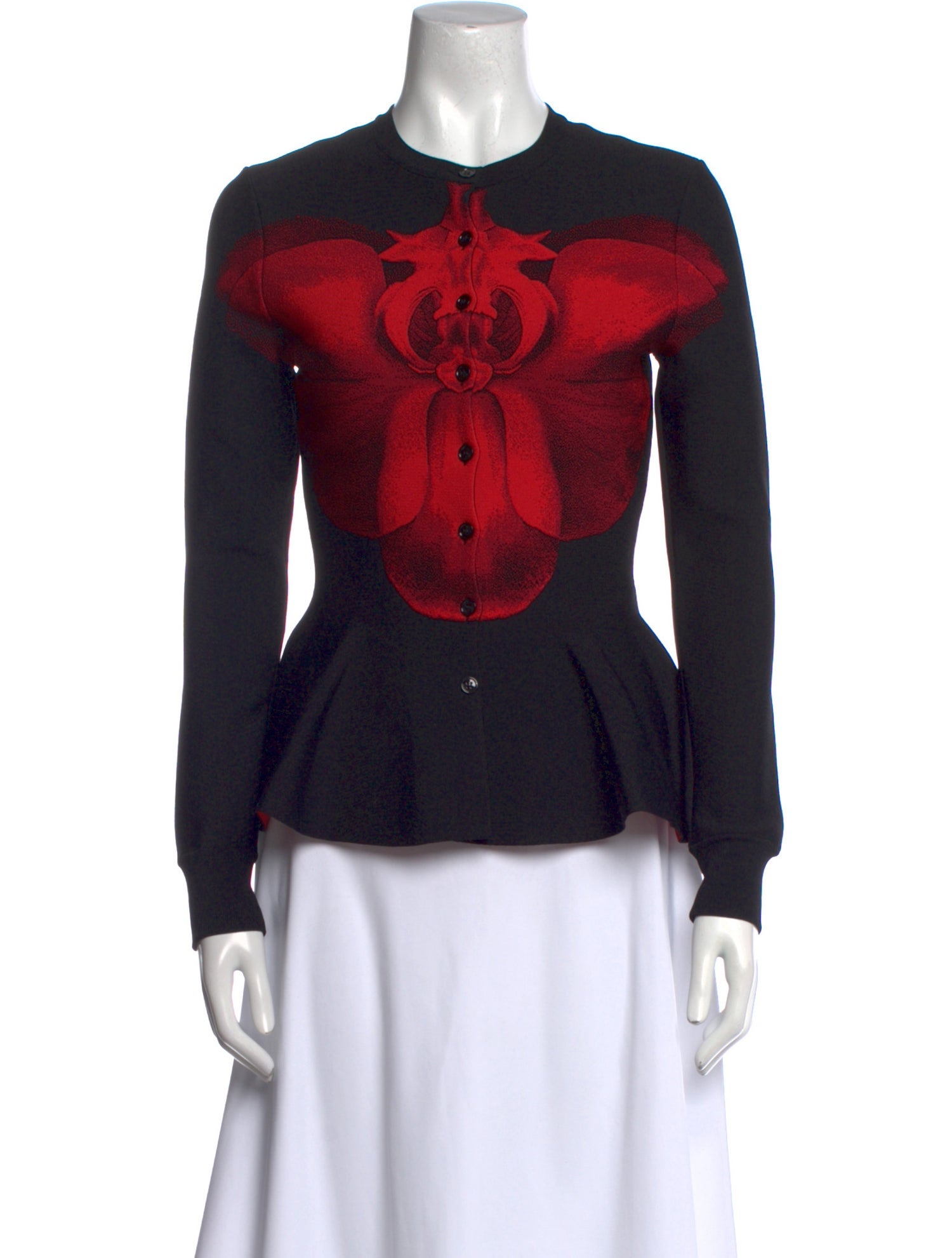 Alexander McQueen Printed Crew Neck Top