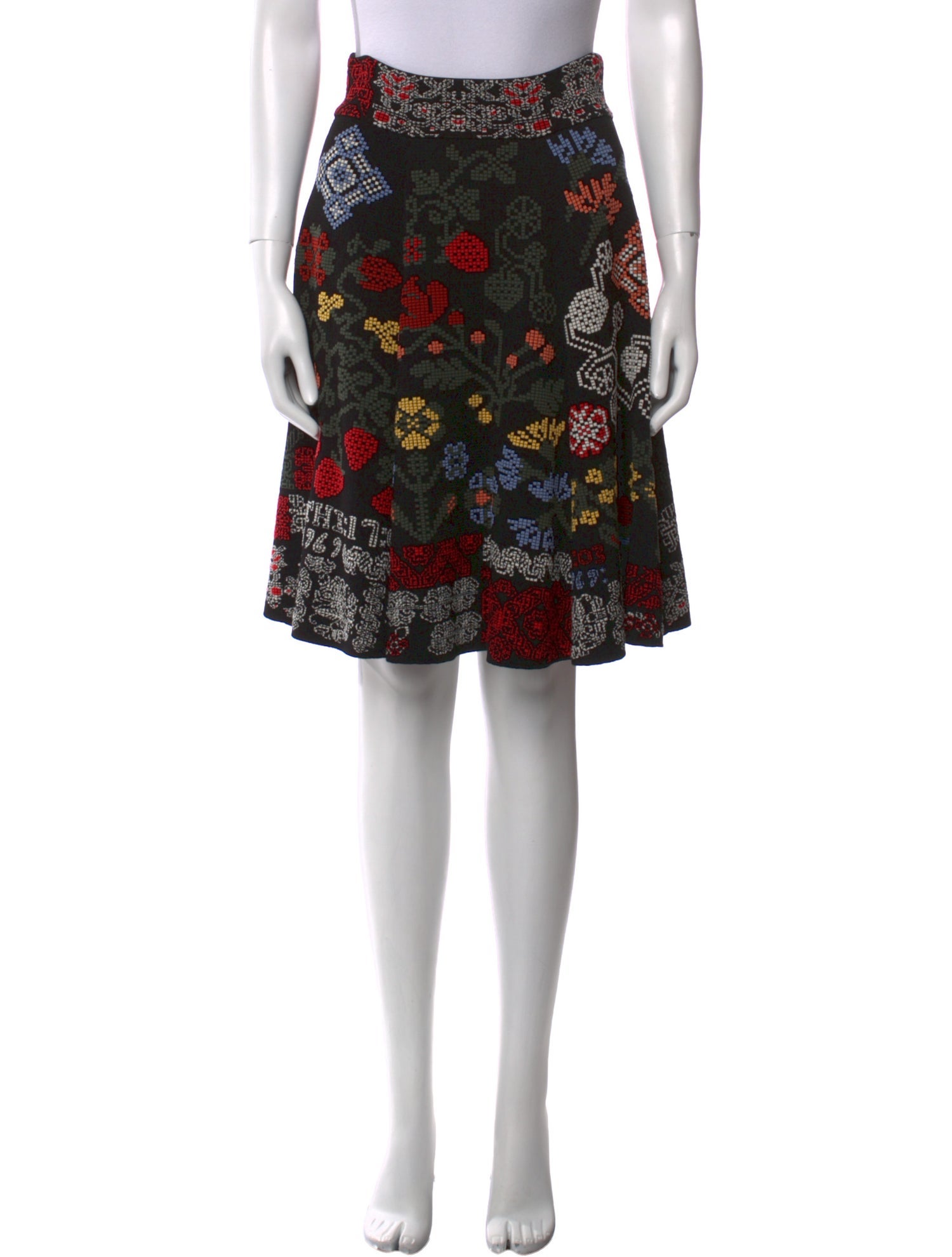 Alexander McQueen Silk Knee-Length Skirt