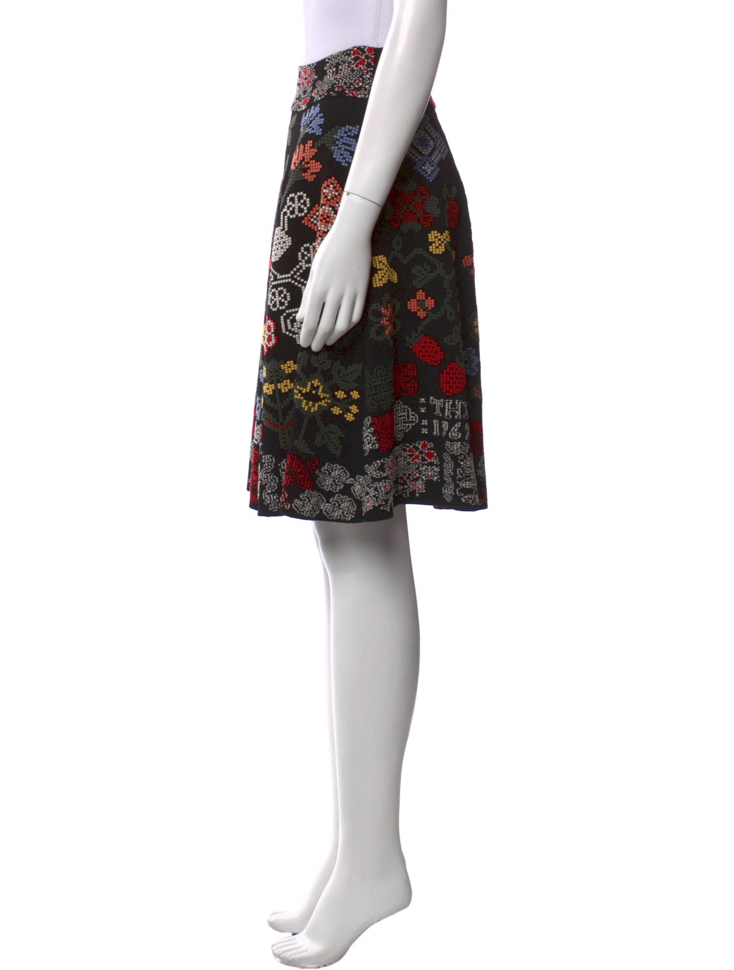 Alexander McQueen Silk Knee-Length Skirt