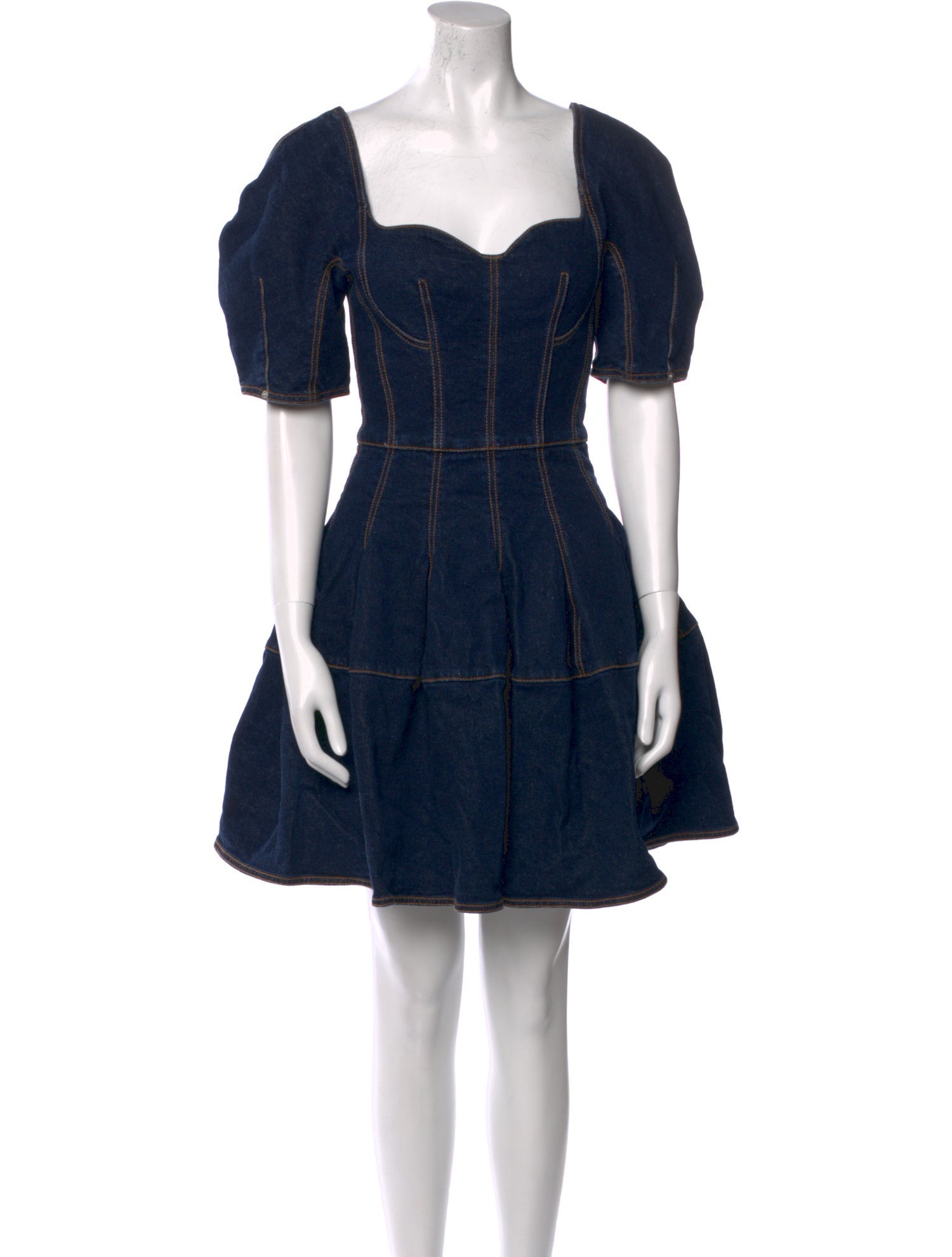 Alexander McQueen Square Neckline Mini Dress