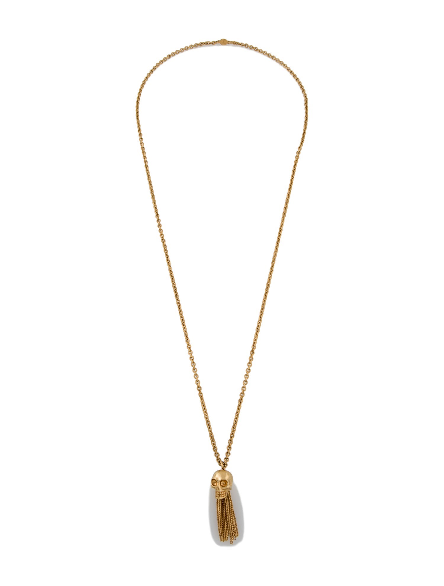 Alexander McQueen Tassel Skull Pendant Necklace
