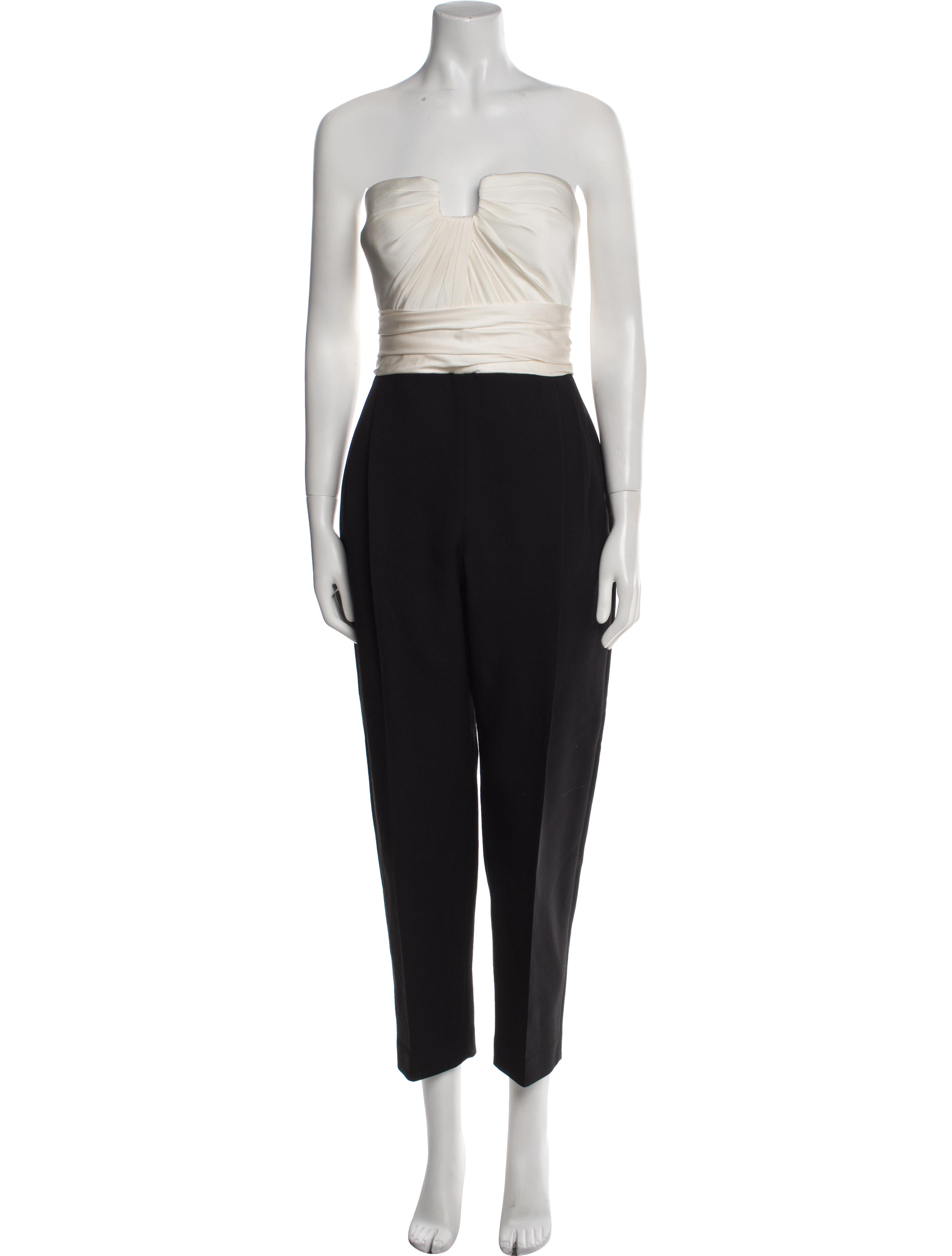 Alexander McQueen Wool Colorblock Pattern Jumpsuit