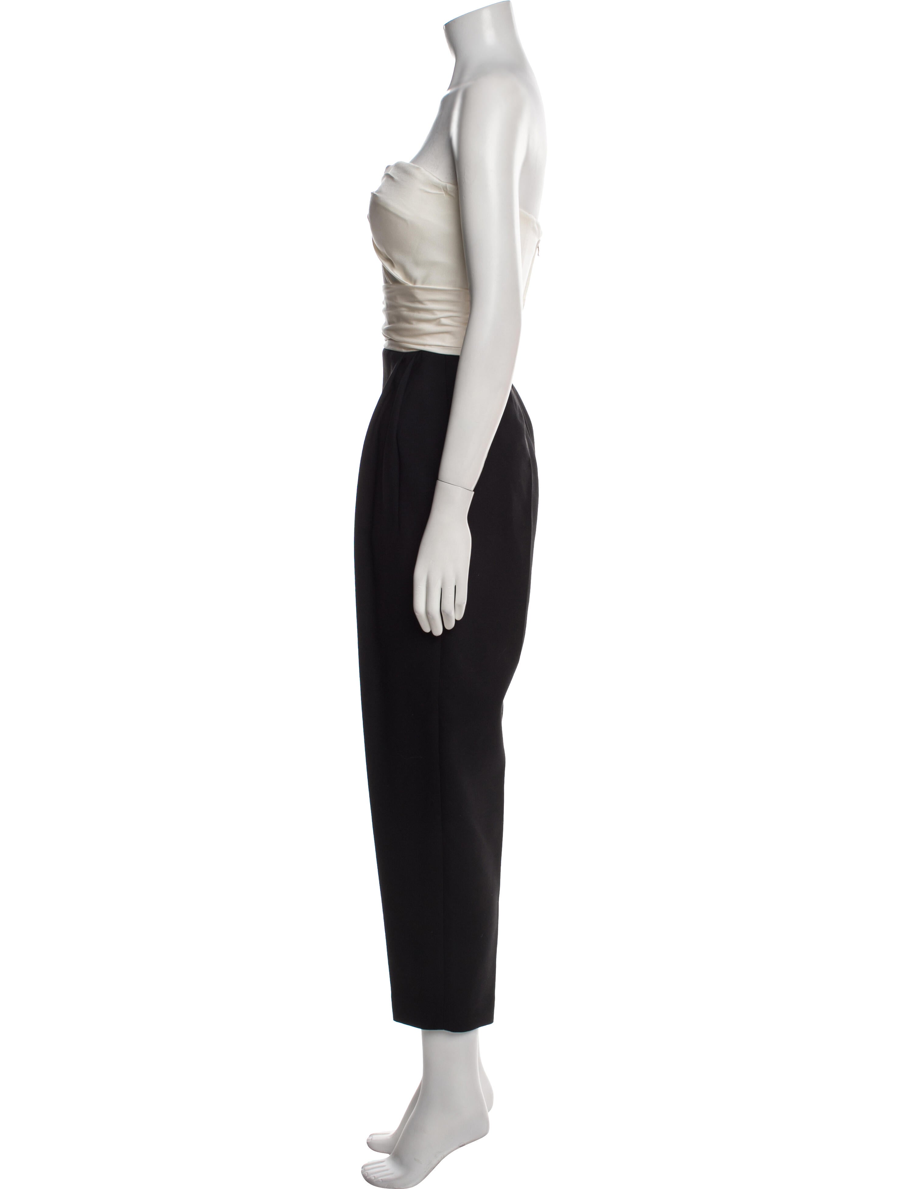 Alexander McQueen Wool Colorblock Pattern Jumpsuit