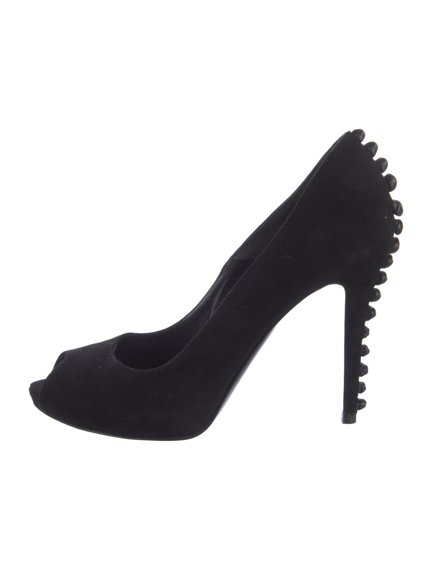 Alexander McQueen Spike Accents Suede Pumps