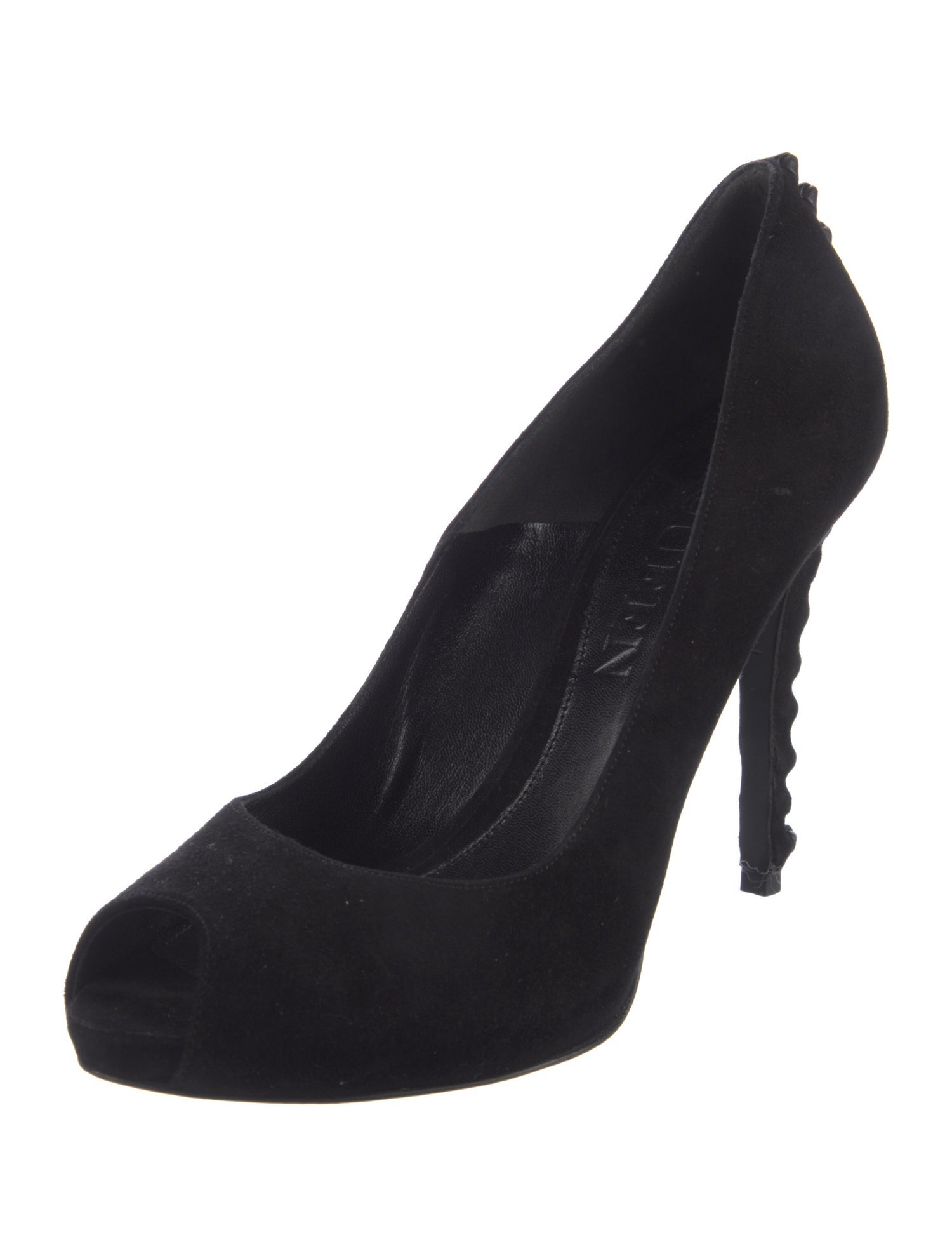 Alexander McQueen Spike Accents Suede Pumps