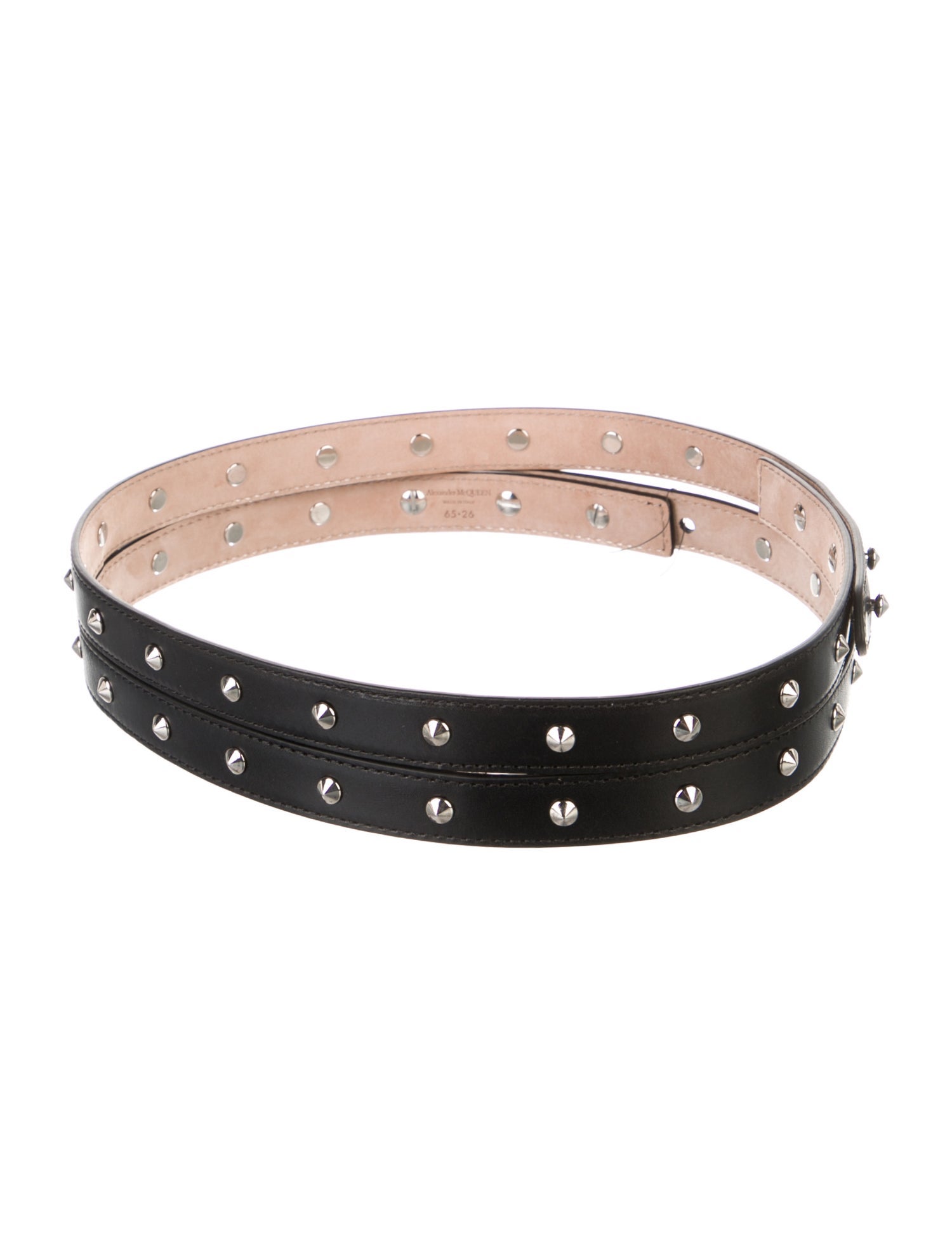 Alexander McQueen Leather Studded Accents Belt w/ Tags