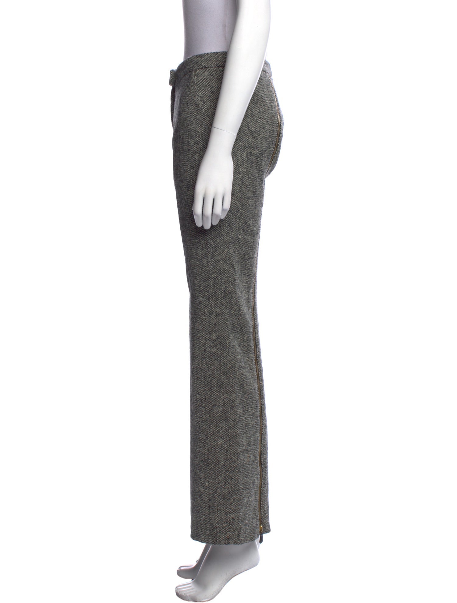 Alexander McQueen Virgin Wool Wide Leg Pants