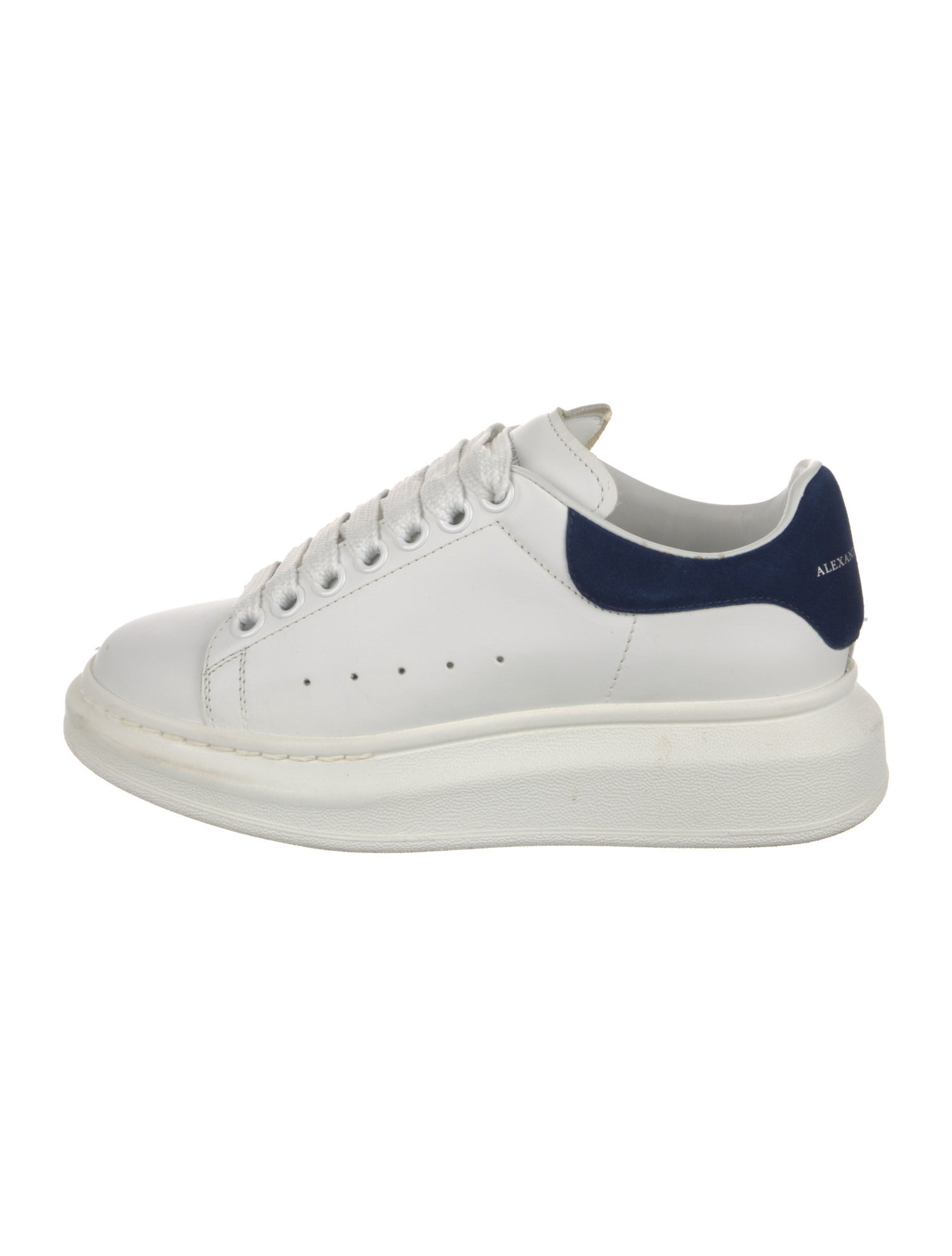 Alexander McQueen Leather Colorblock Pattern Sneakers