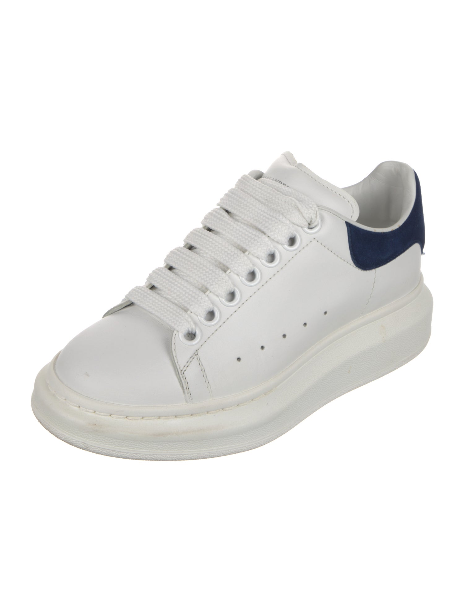 Alexander McQueen Leather Colorblock Pattern Sneakers