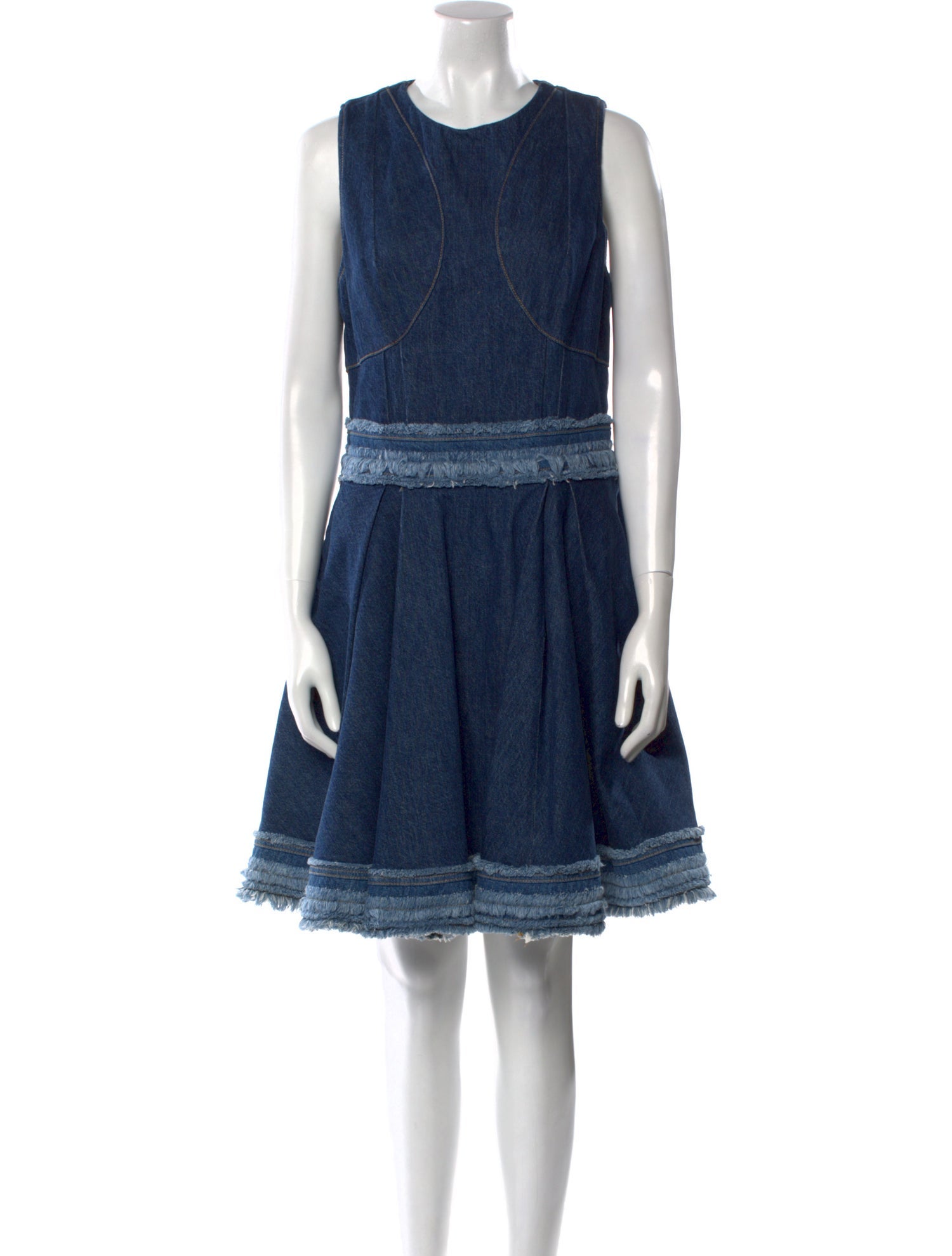 Alexander McQueen Crew Neck Knee-Length Dress