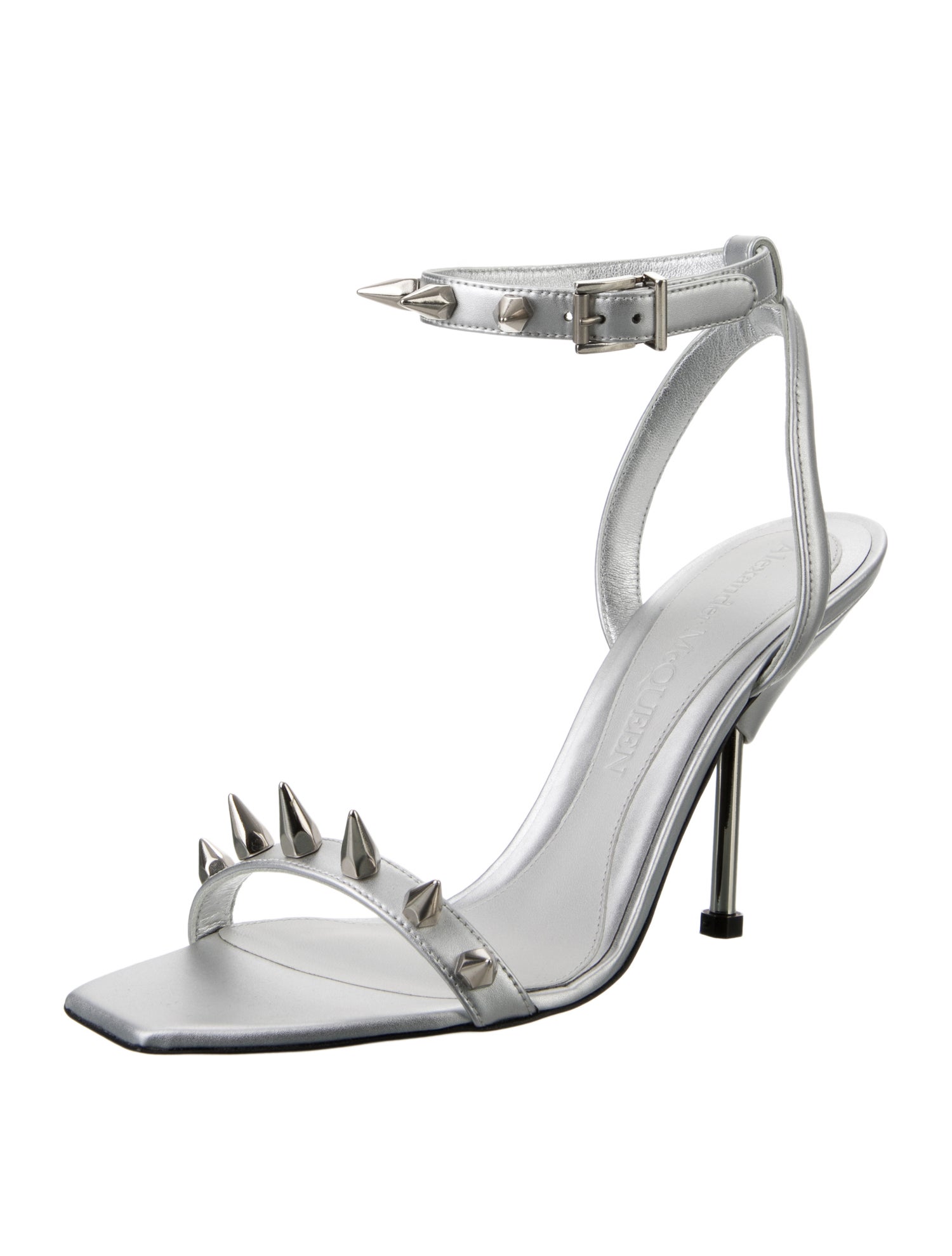 Alexander McQueen Leather Studded Accents Sandals