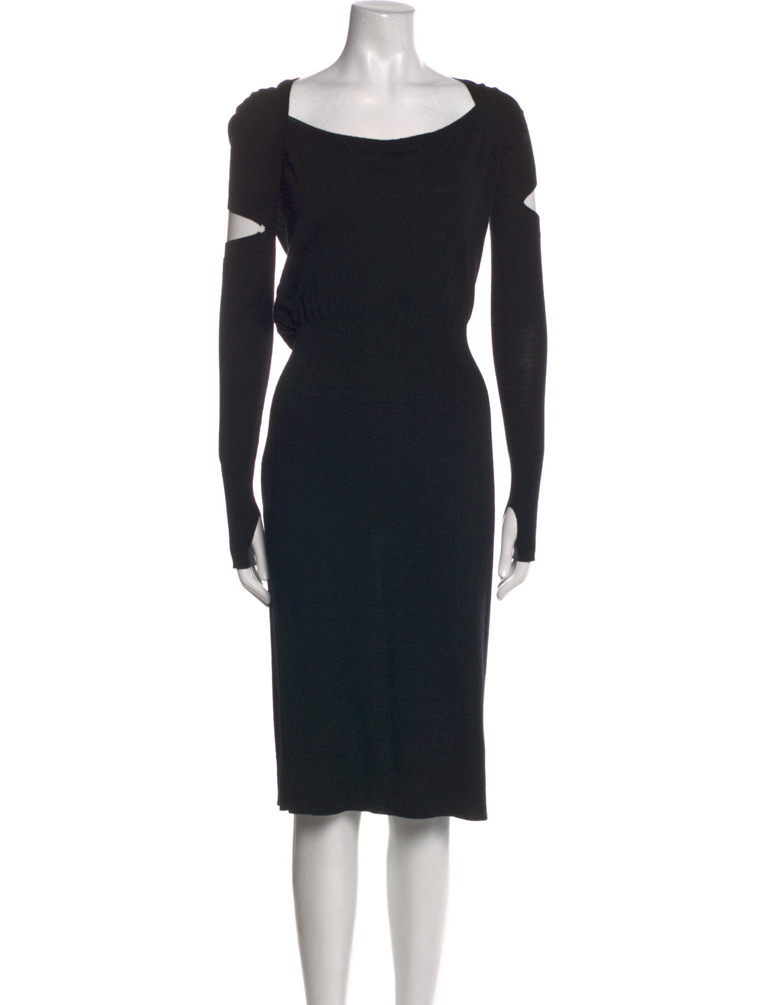 Alexander McQueen Wool Midi Length Dress