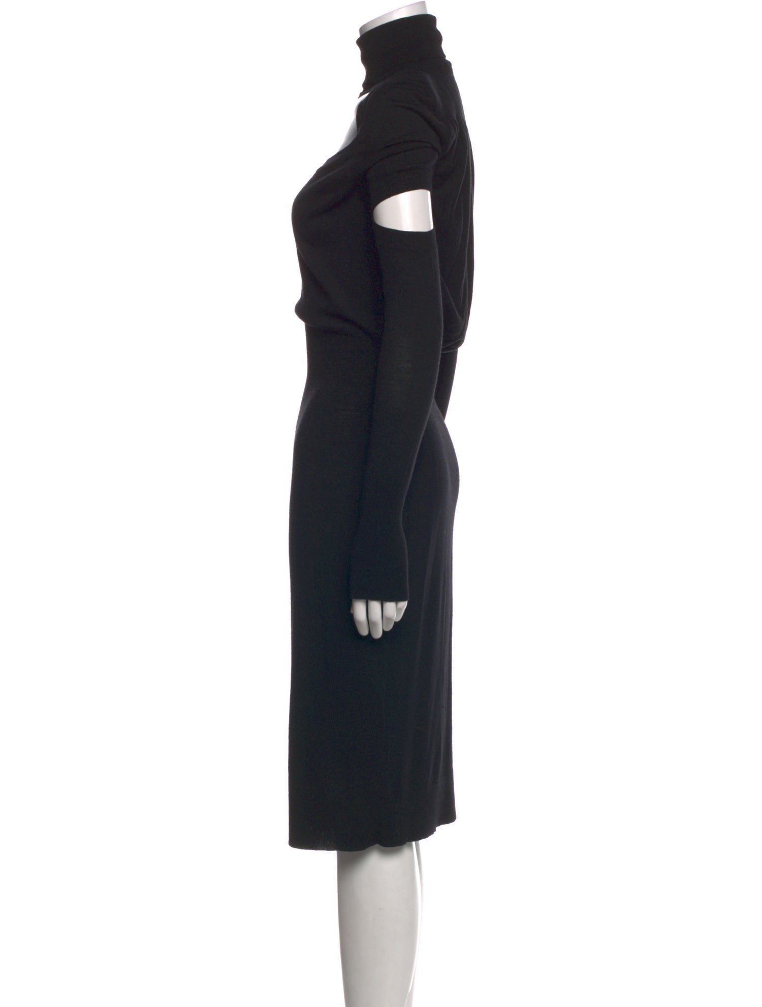 Alexander McQueen Wool Midi Length Dress