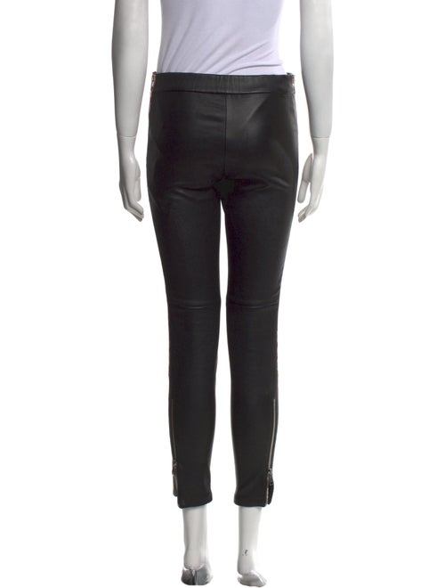Alexander McQueen Leather Straight Leg Pants