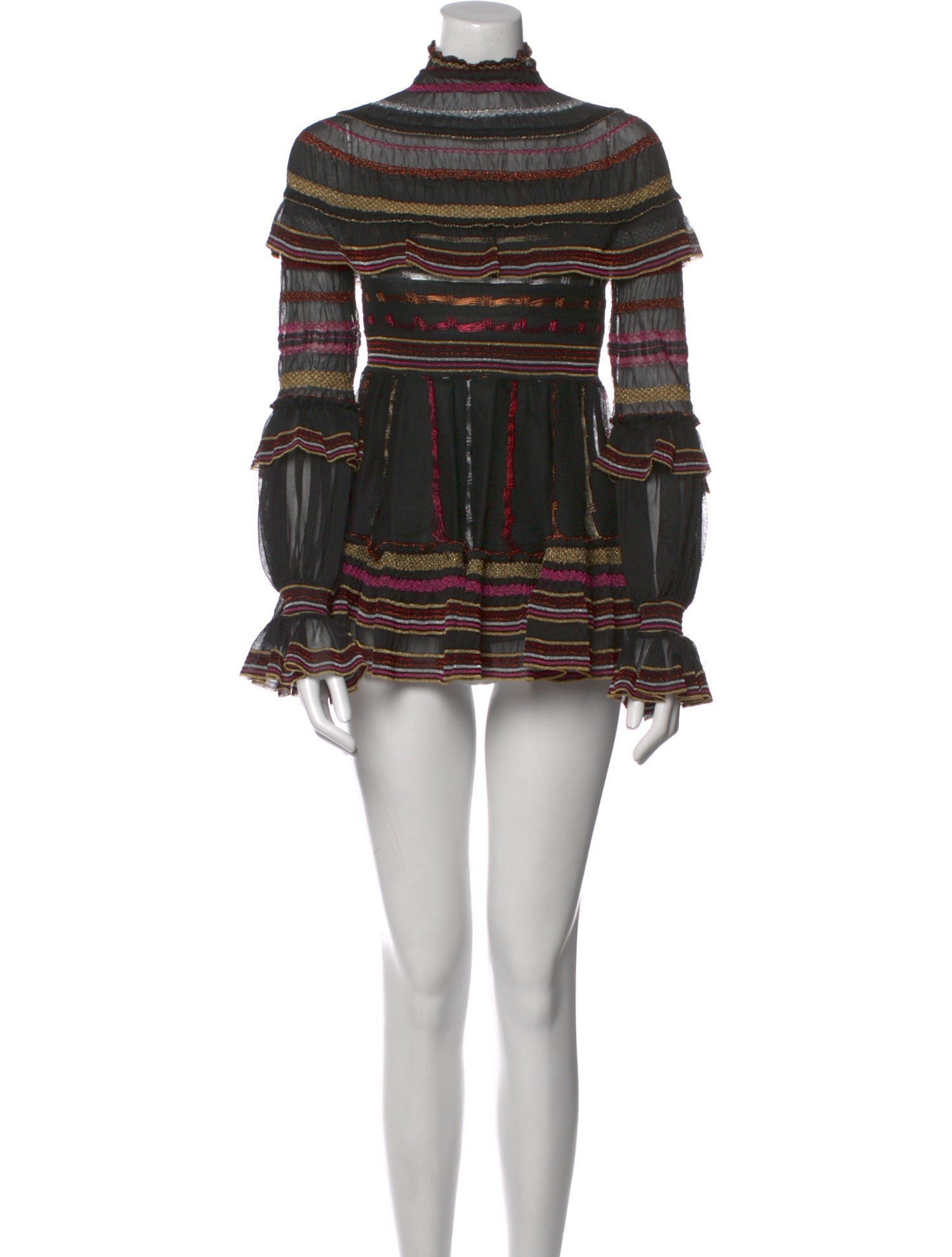 Alexander McQueen Striped Mini Dress