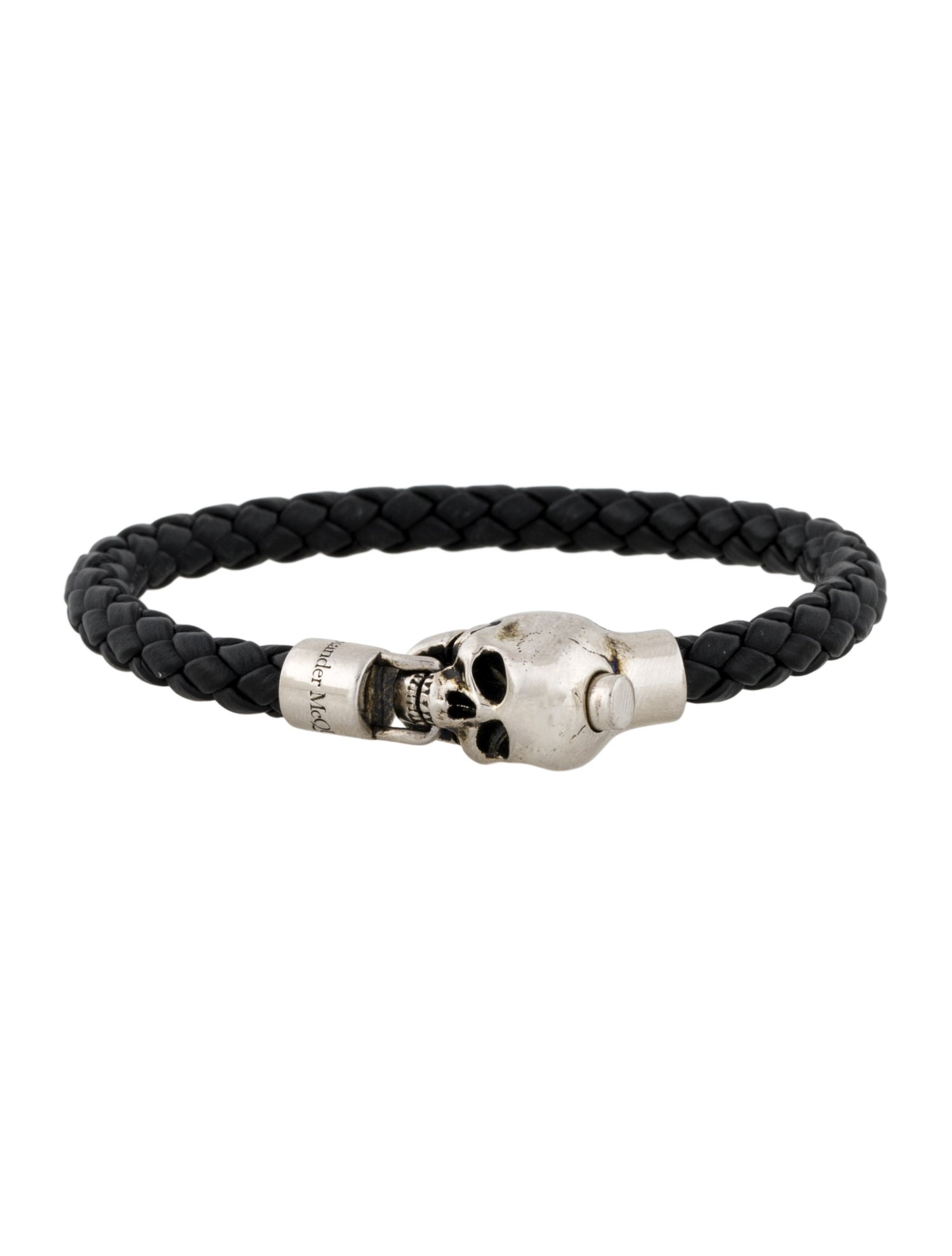 Alexander McQueen Leather Skull Bracelet