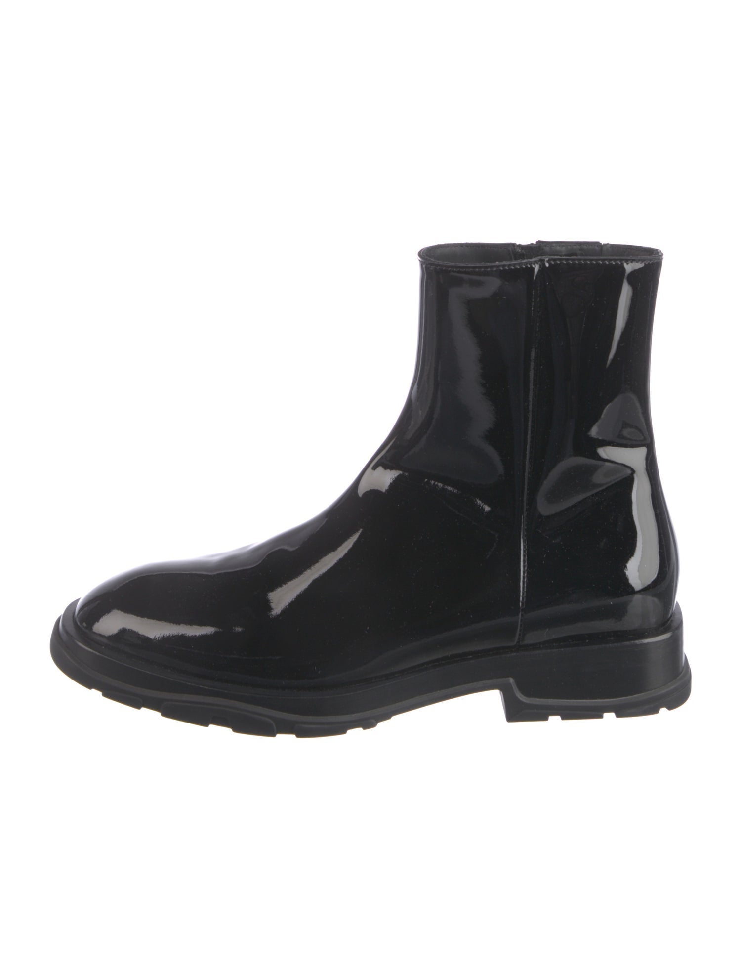 Alexander McQueen Patent Leather Chelsea Boots