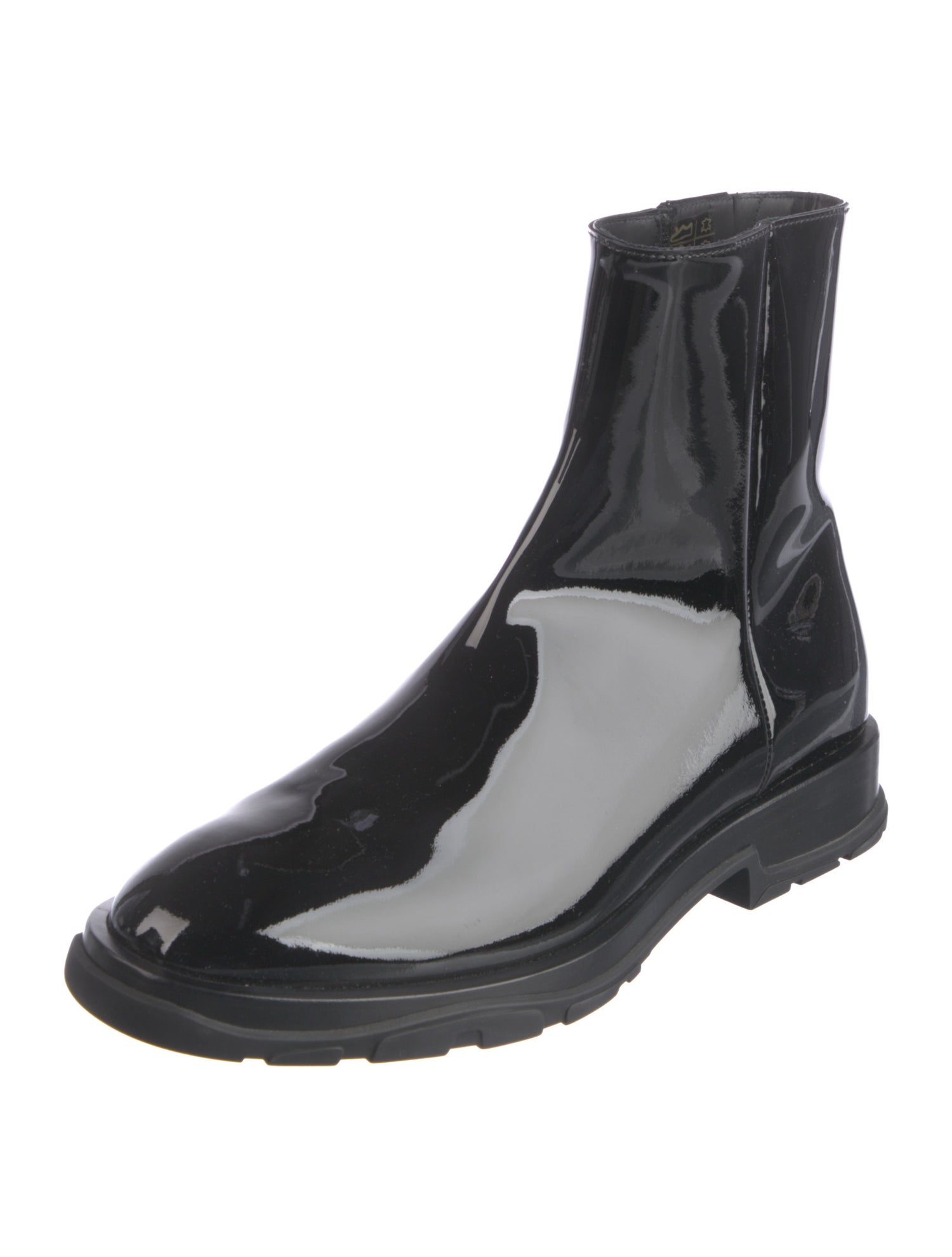 Alexander McQueen Patent Leather Chelsea Boots