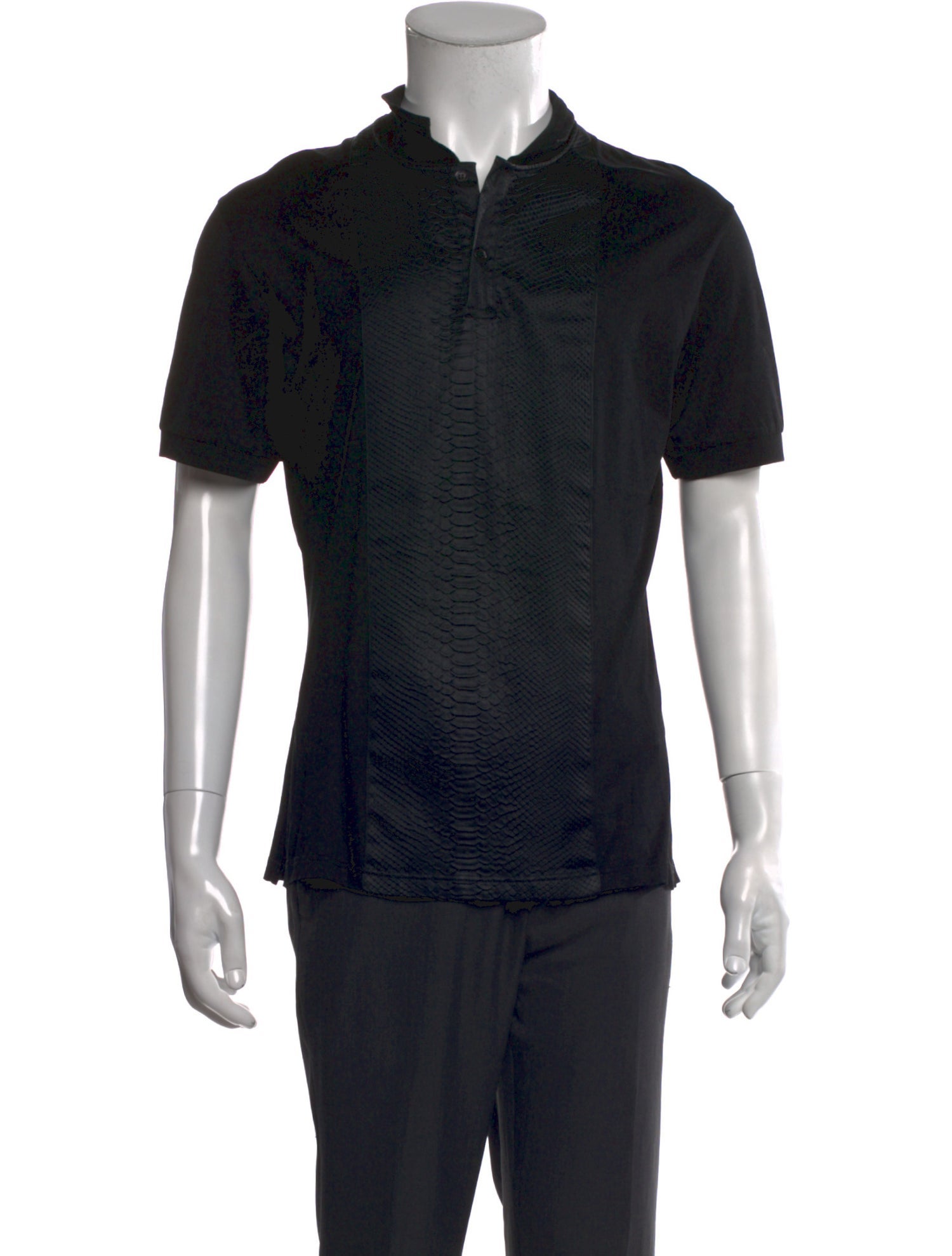 Alexander McQueen Collar Short Sleeve Polo Shirt