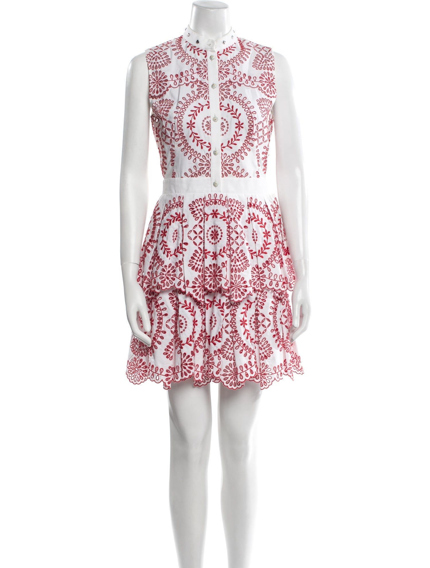 Alexander McQueen Lace Pattern Mini Dress