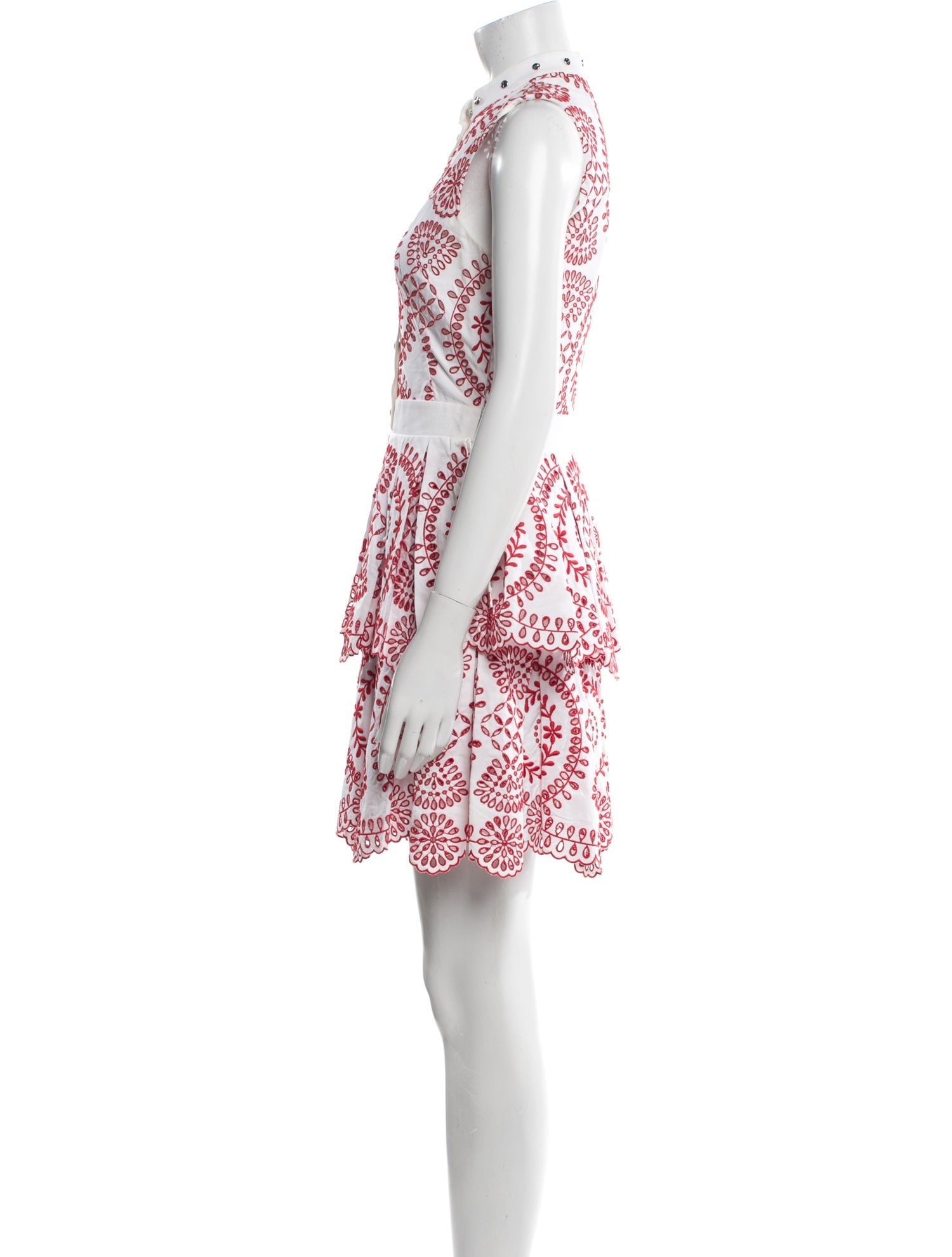 Alexander McQueen Lace Pattern Mini Dress