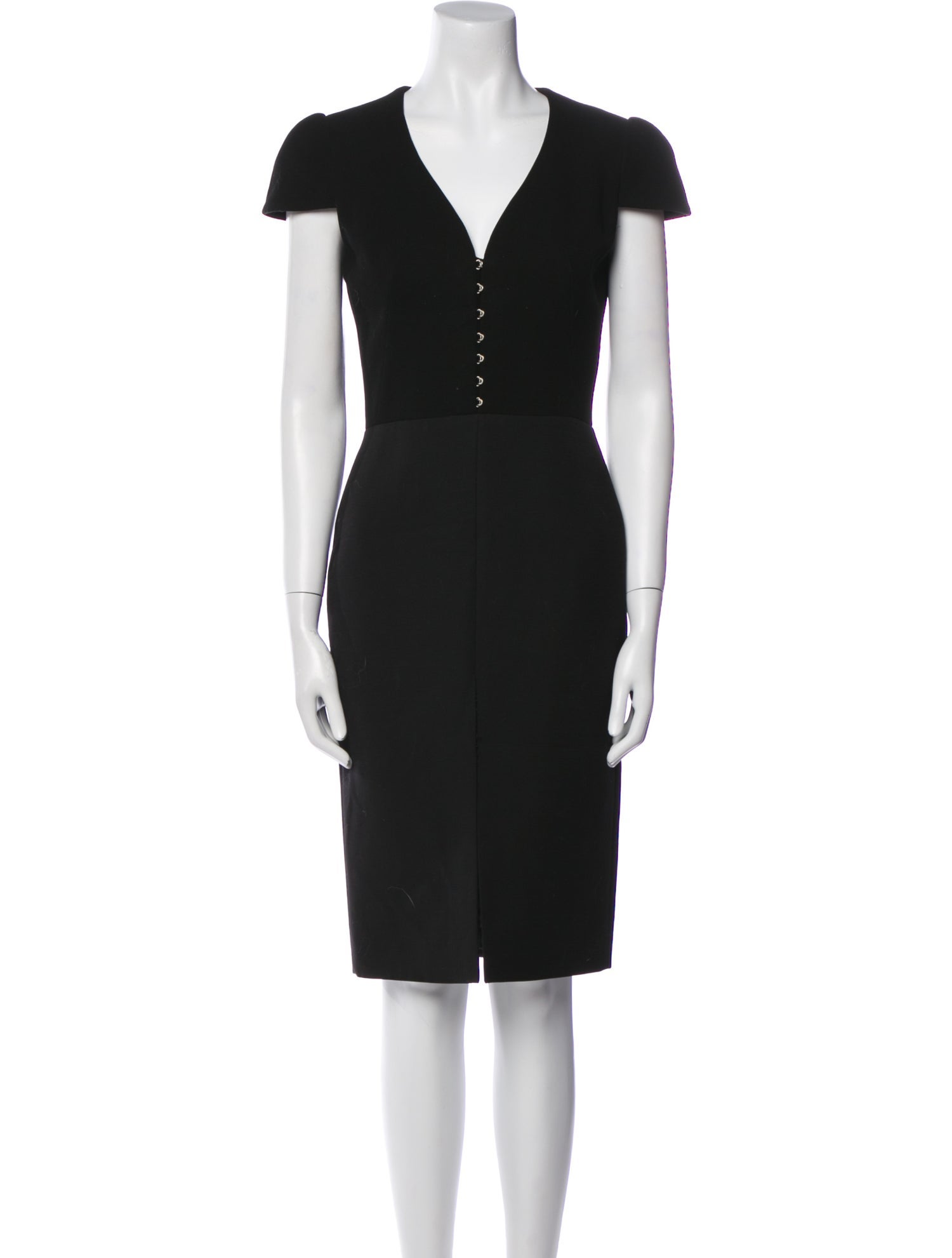 Alexander McQueen V-Neck Knee-Length Dress