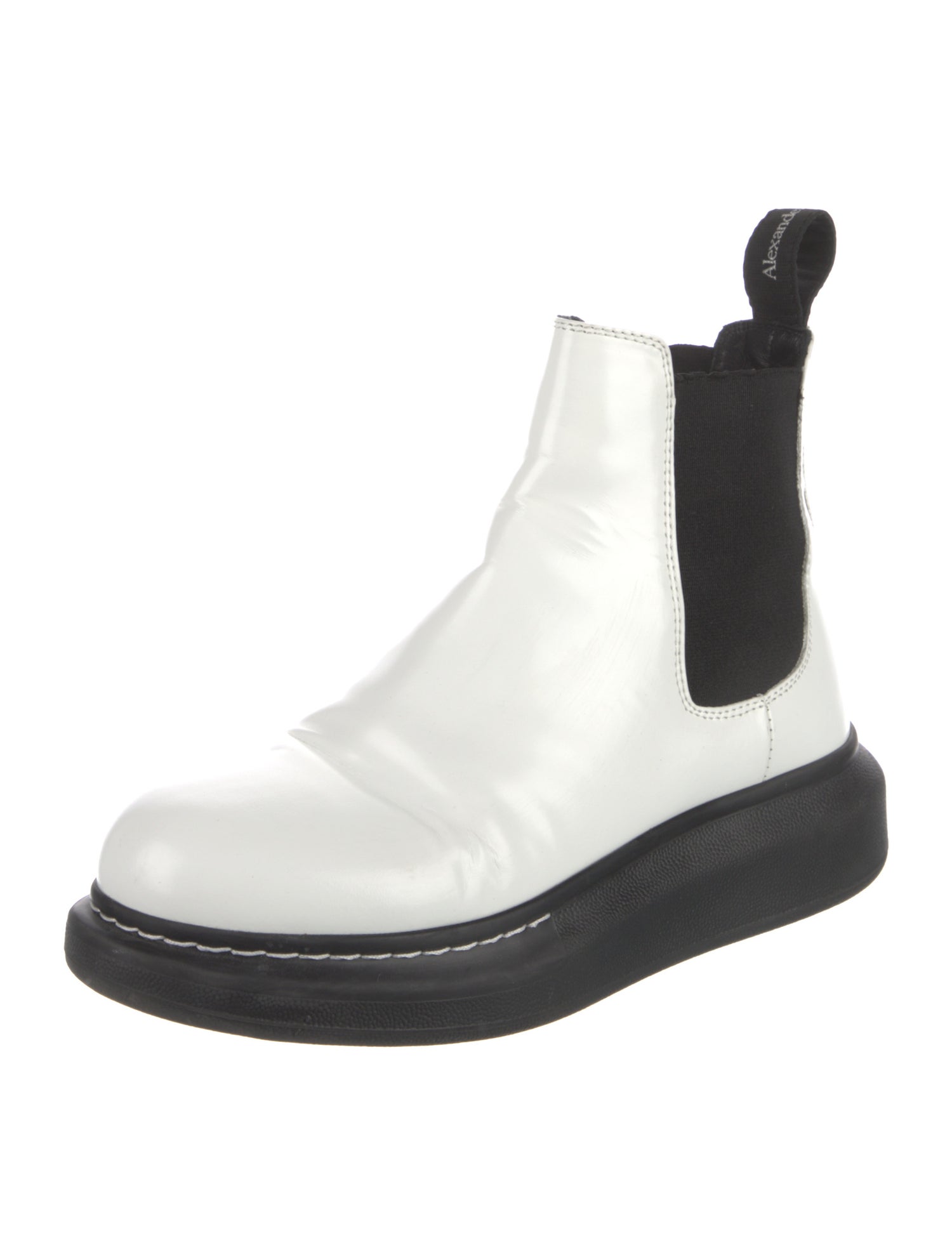 Alexander McQueen Leather Chelsea Boots