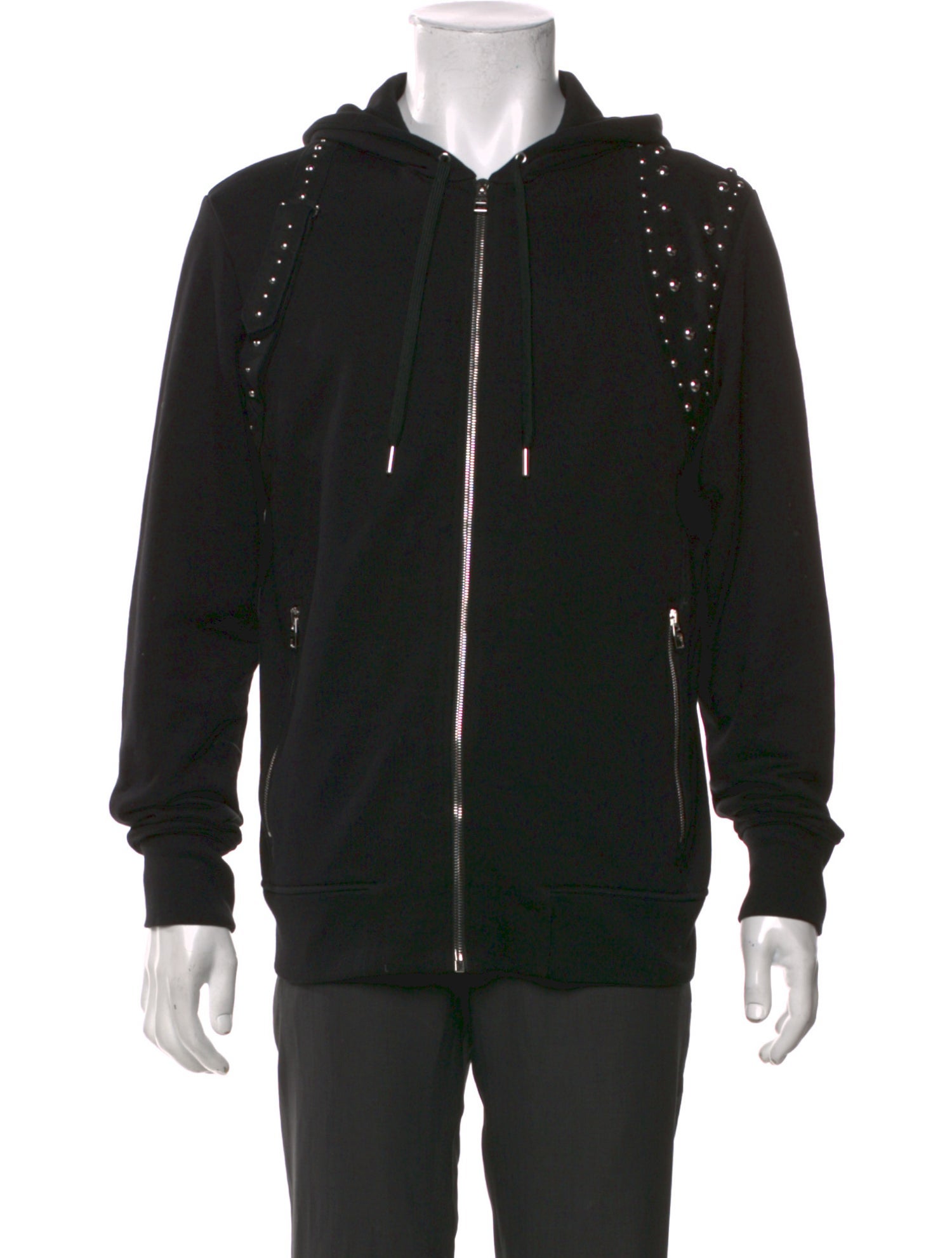 Alexander McQueen V-Neck Long Sleeve Hoodie