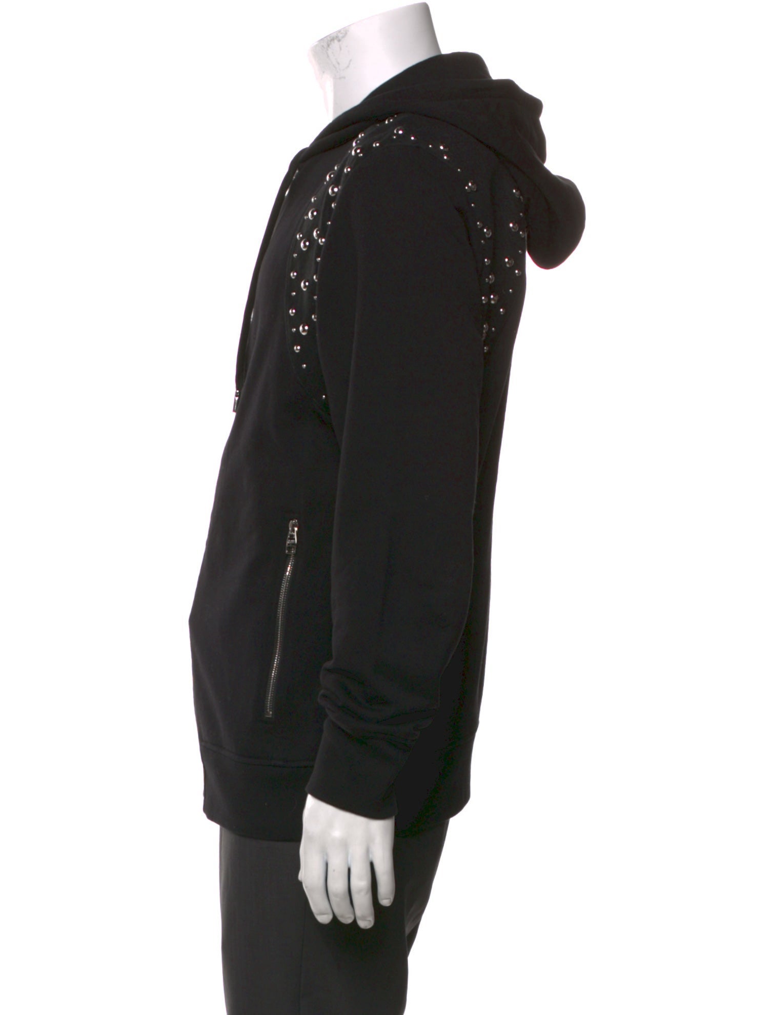 Alexander McQueen V-Neck Long Sleeve Hoodie