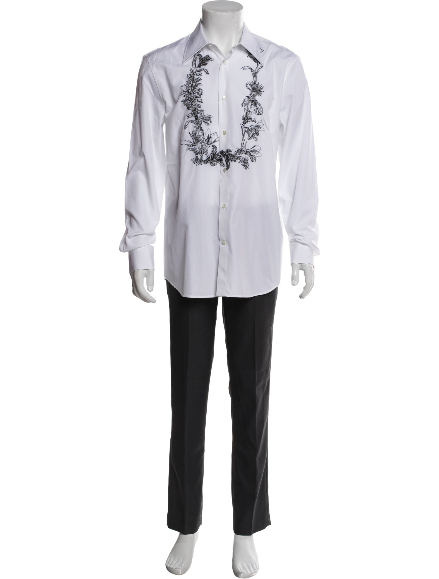 Alexander McQueen Graphic Print Long Sleeve Shirt