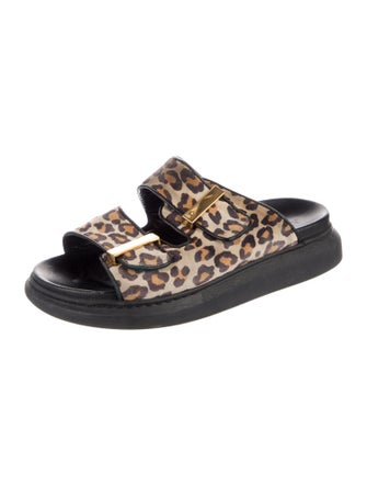 Alexander McQueen Rubber Animal Print Slides